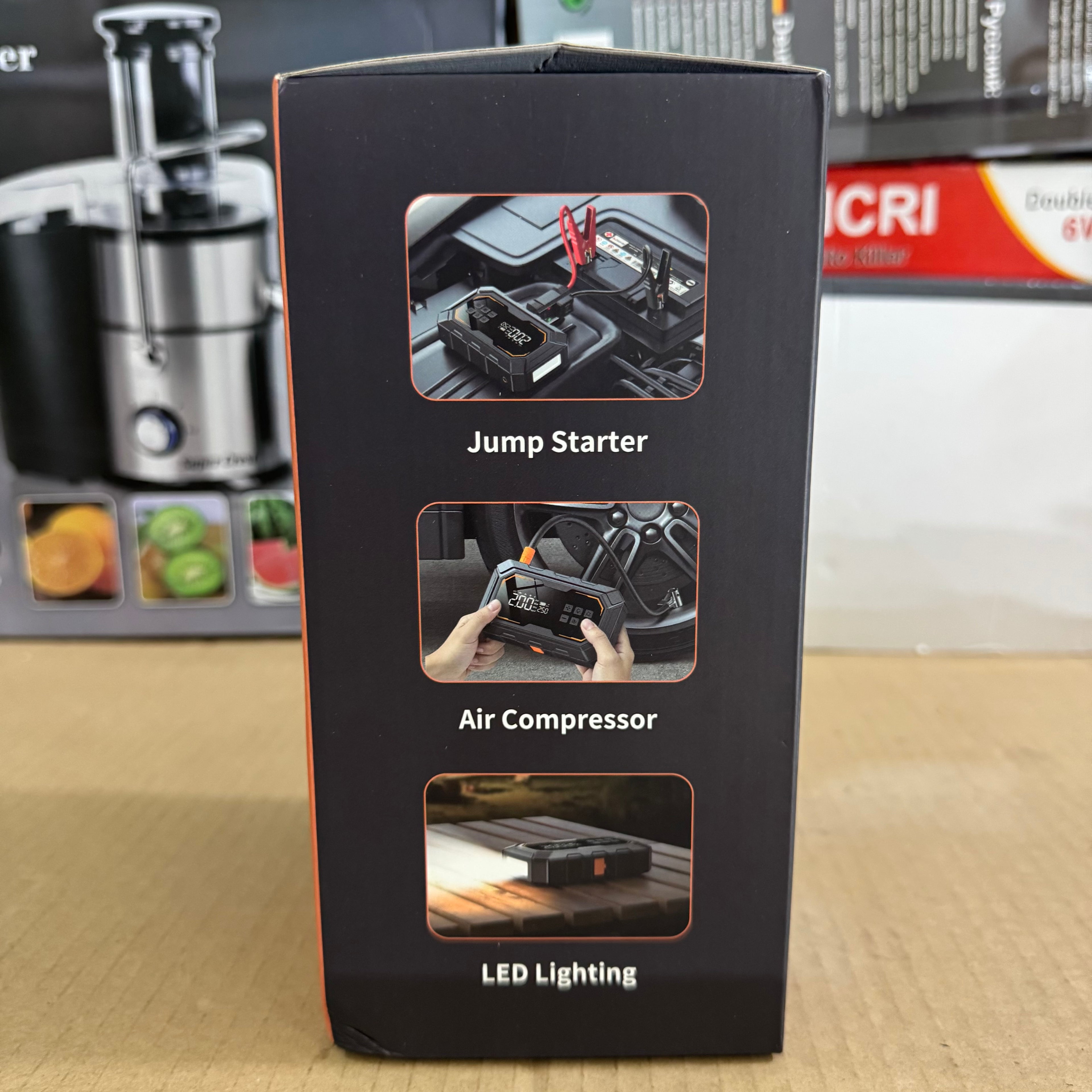 Jump Starter with Air Compressor (Model: N9) – Original Lot Imported