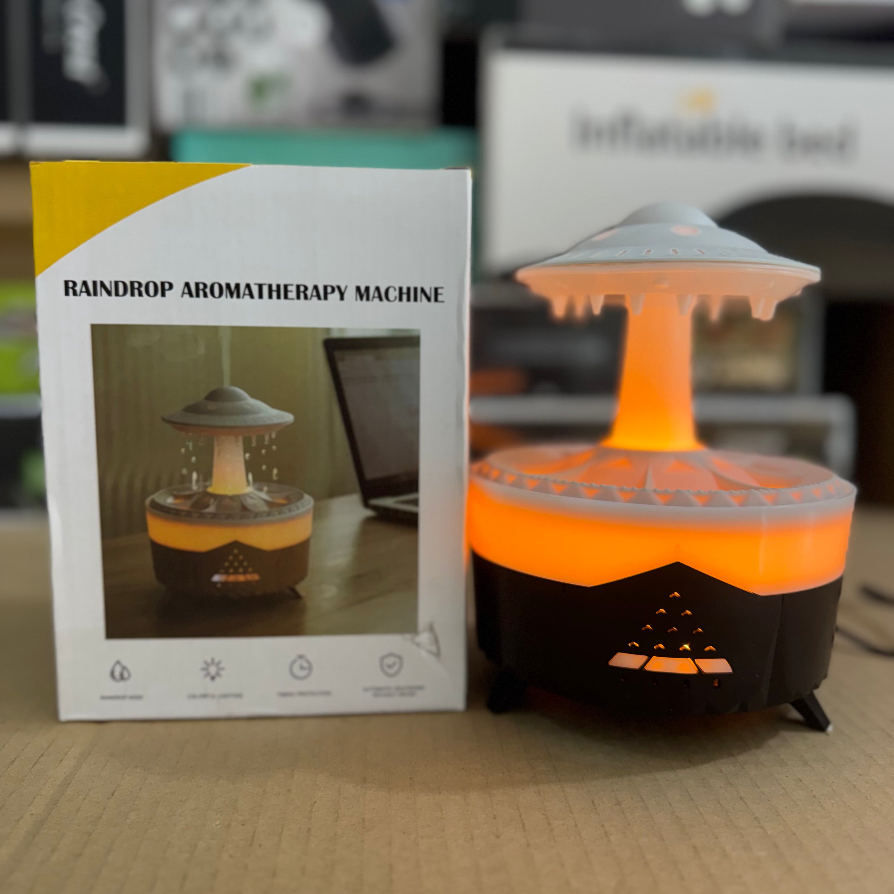 Raindrop UFO Aromatherapy Humidifier & Diffuser - Model V26 Lot Imported