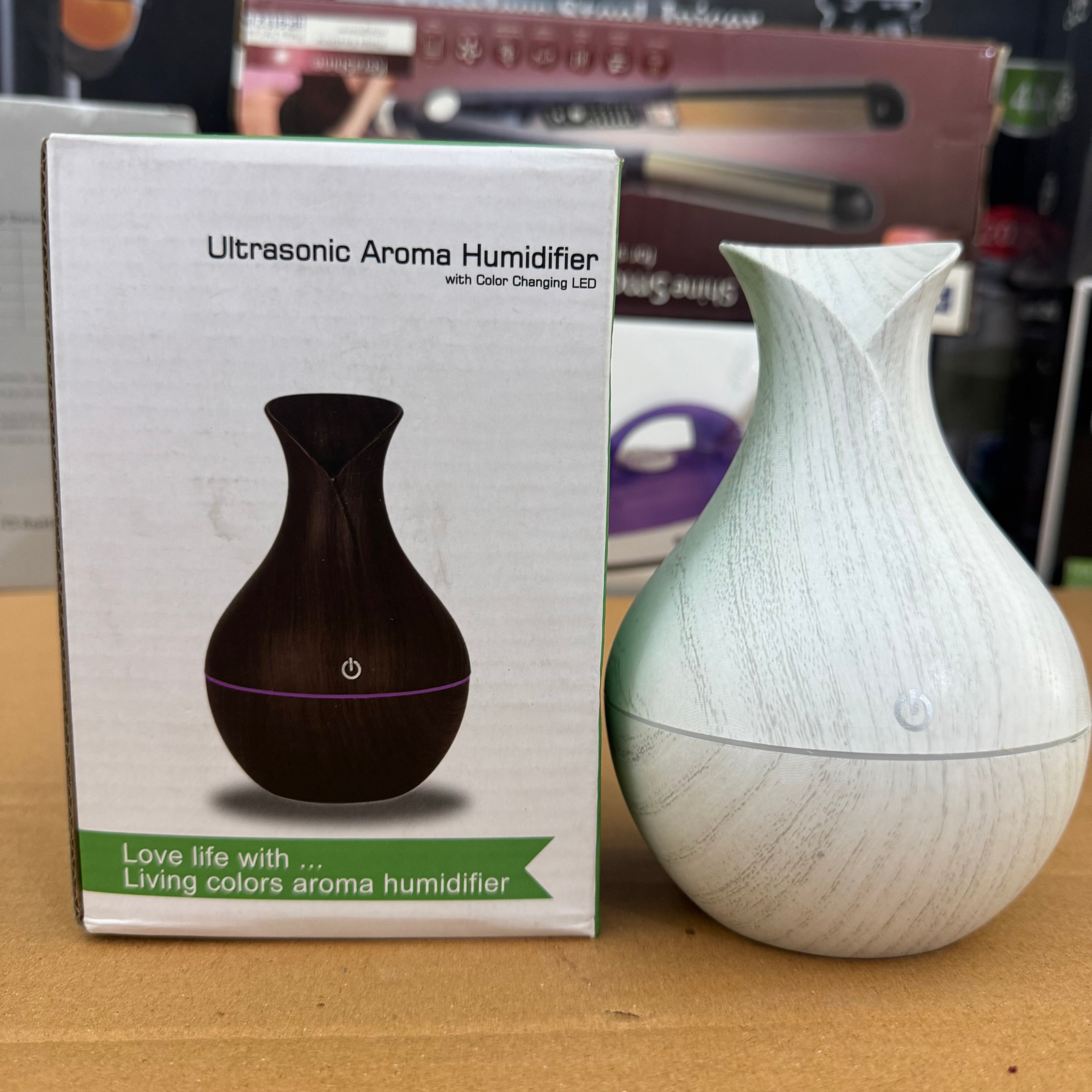 Ultrasonic Aroma Diffuser & Wood Grain Humidifier KJR-036 - Lot Imported