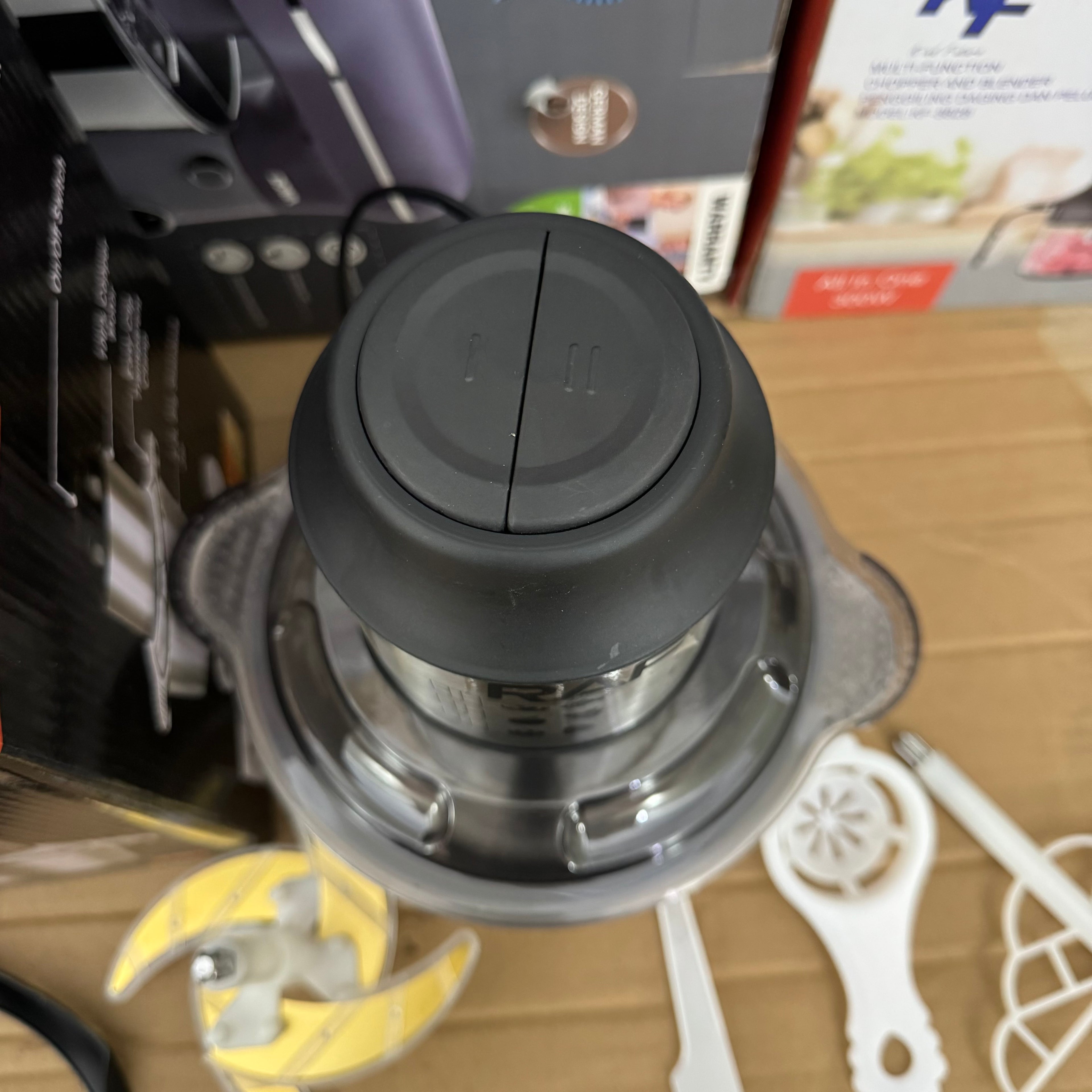 RAF R.7034 5-in-1 Electric Food Processor & Meat Grinder – 2.0L Stainless Steel Bowl, 1000W Power