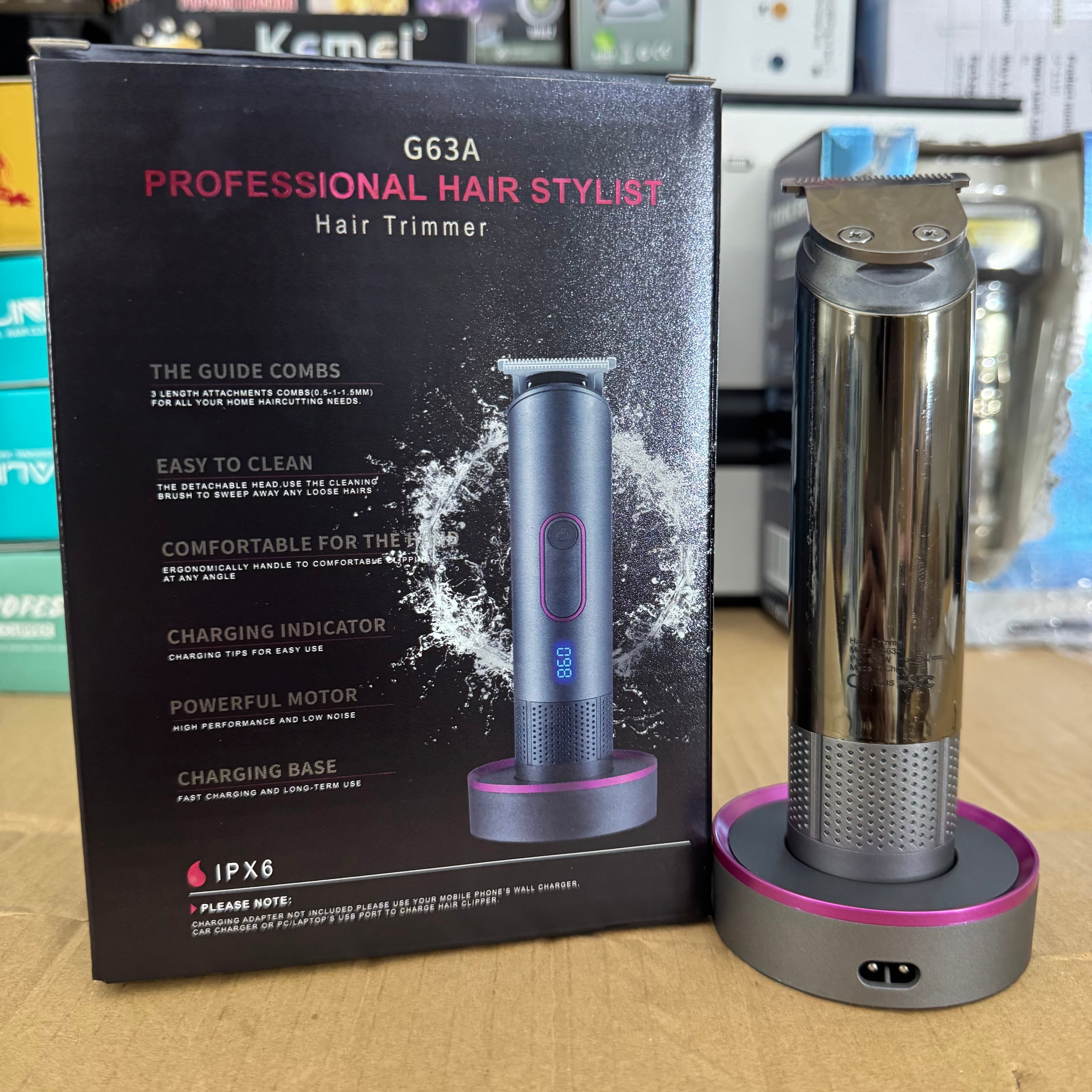 Lot Imported G63 Professional Hair Stylist Trimmer - IPX6 Waterproof Men's Grooming Kit