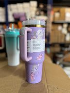 Stanley 1180ml Glass Purple Floral Steel Tumbler