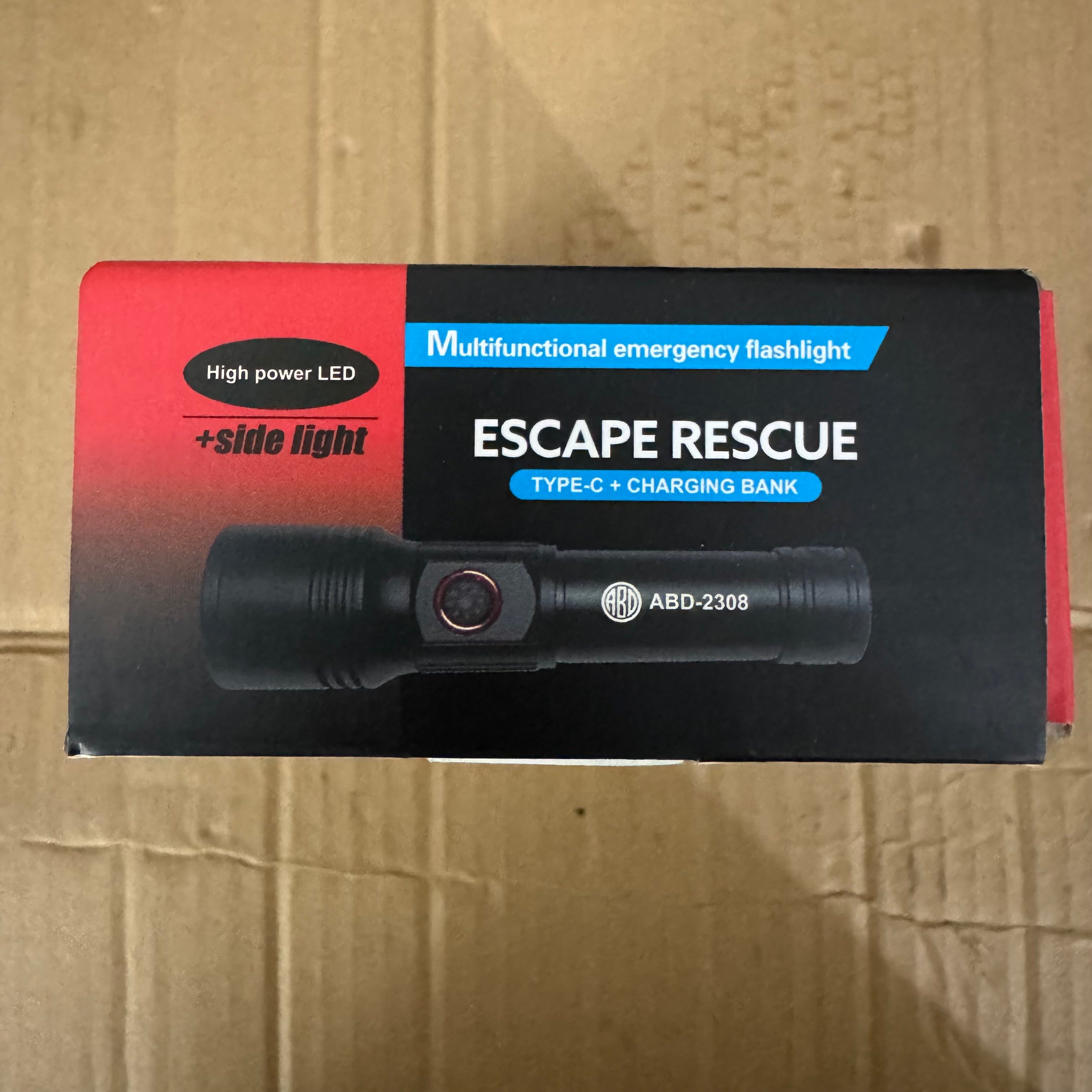 Lot Imported ABD Multifunctional Emergency Flashlight with Side Light-2308