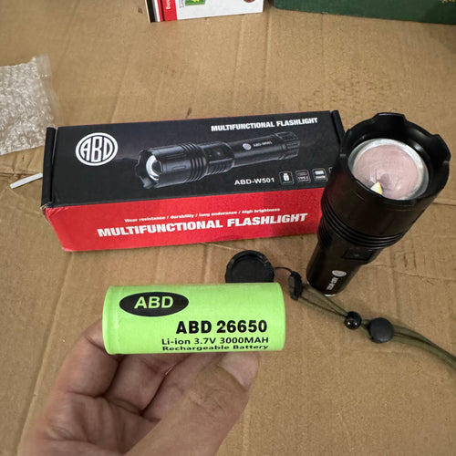 ABD Multifunctional Flashlight Rechargeable Torch-W501