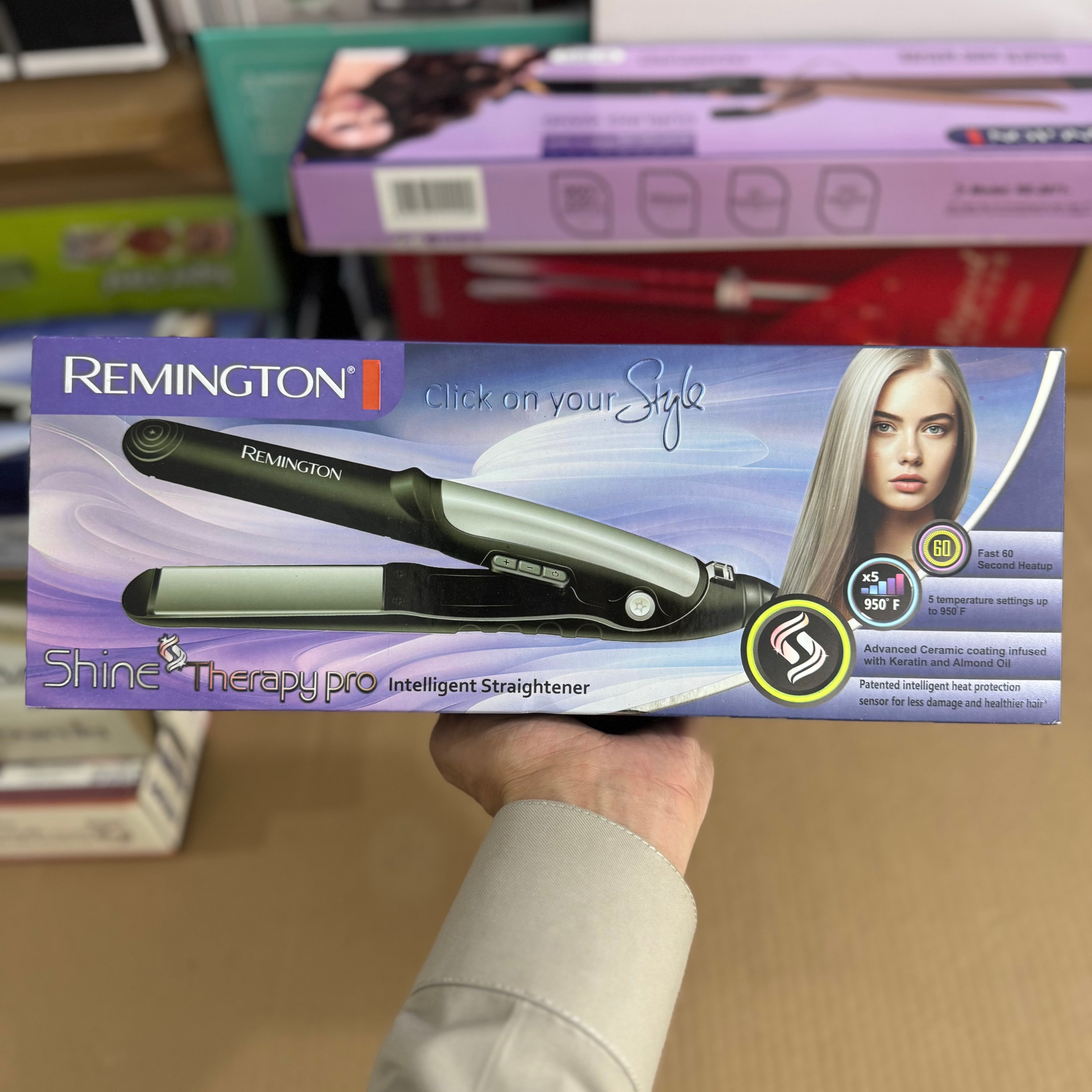 Remington Shine Therapy Pro Intelligent Hair Straightener - Model RM-3500S Lot Imported