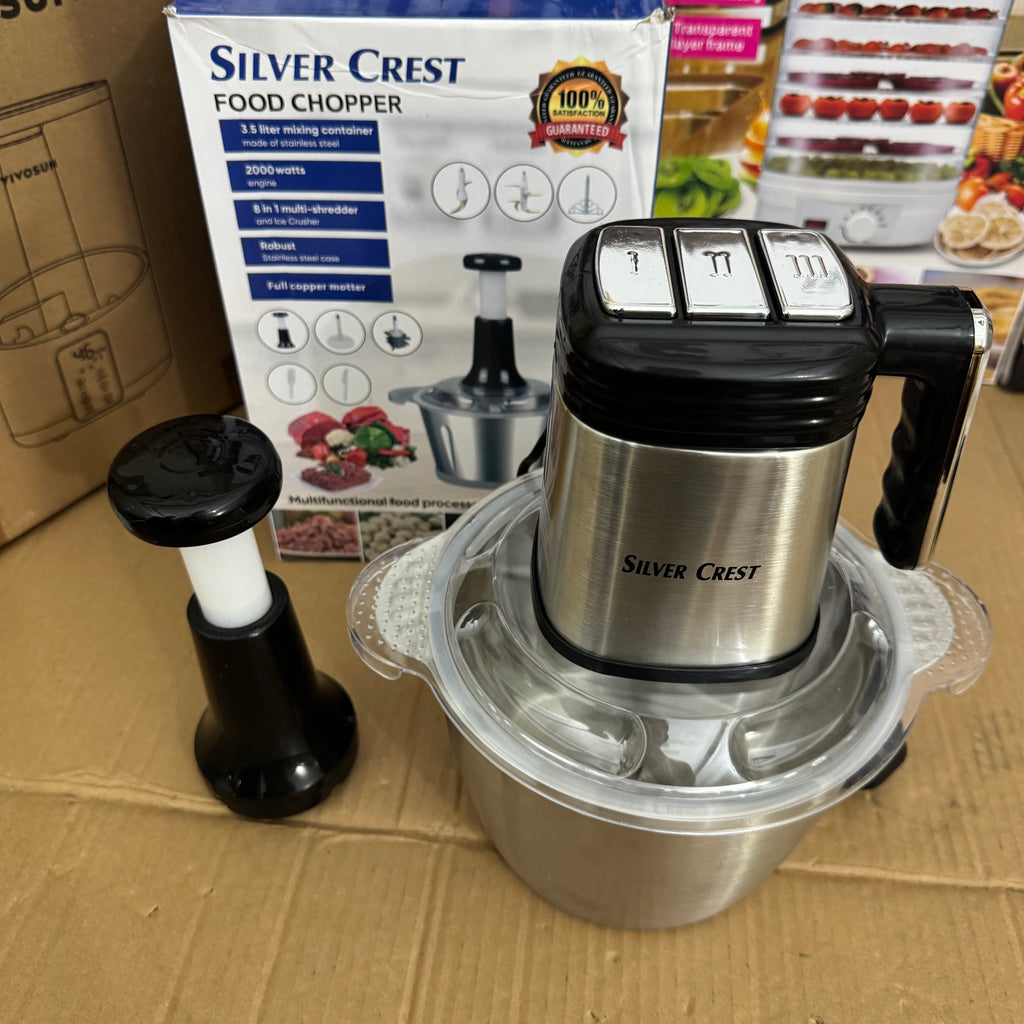 Silver Crest 3.5L Electric Food Chopper 8in1- 2000W Lot Imported