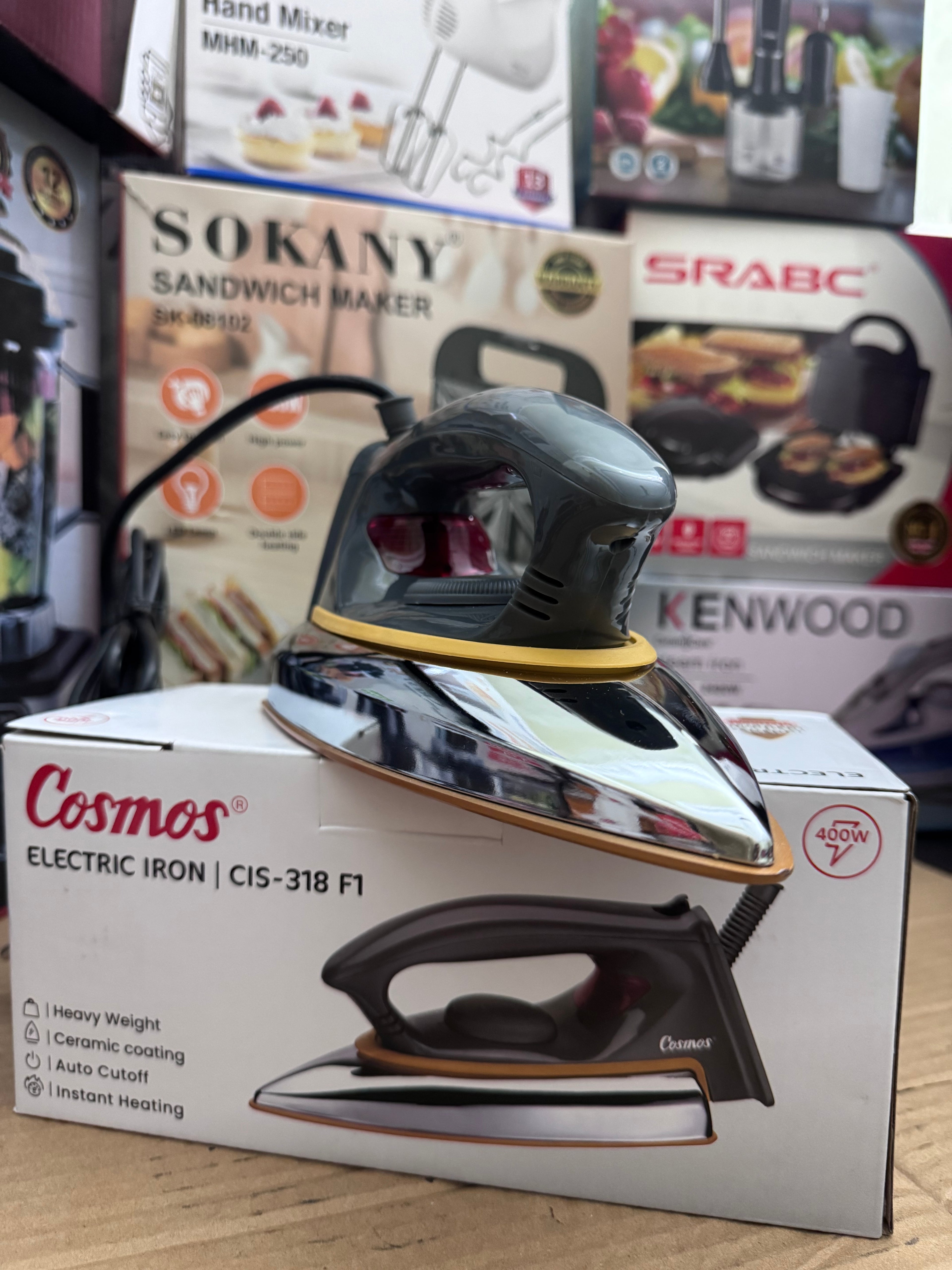 Cosmos CIS-318 F1 Electric Iron – Lot Imported Heavy Weight Ceramic Iron for Pakistan