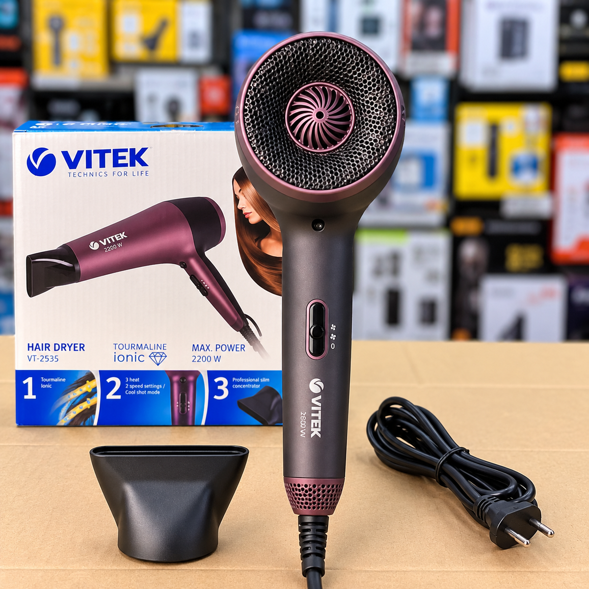 VITEK VT-2535 2200W Tourmaline Ionic Hair Dryer