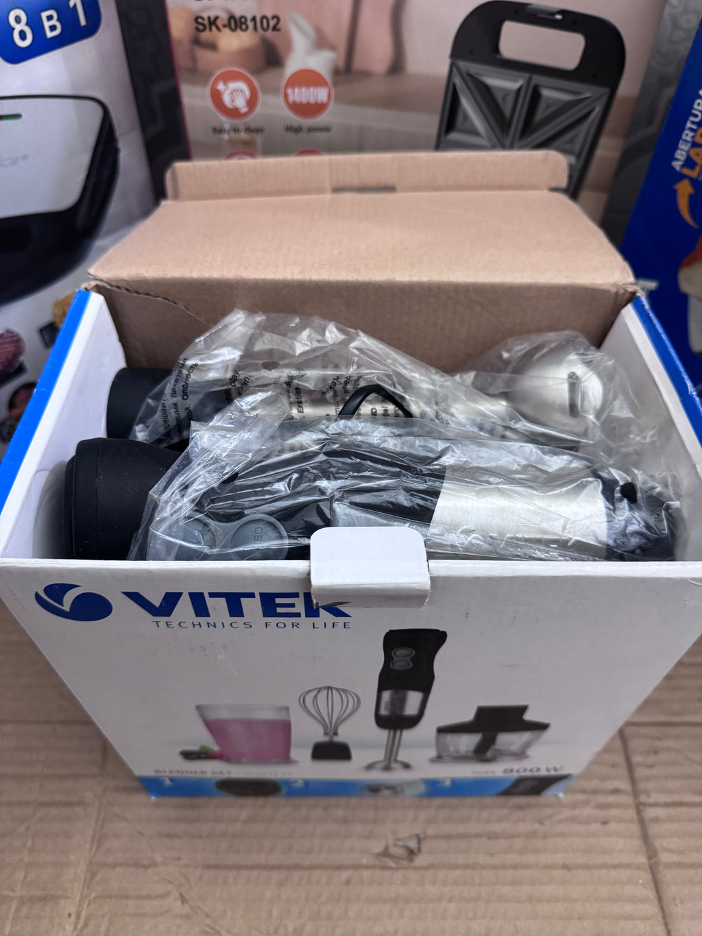 VITEK VT3411 ST Hand Blender Set 800W – Lot Imported | Multi-Function Blender for Kitchen