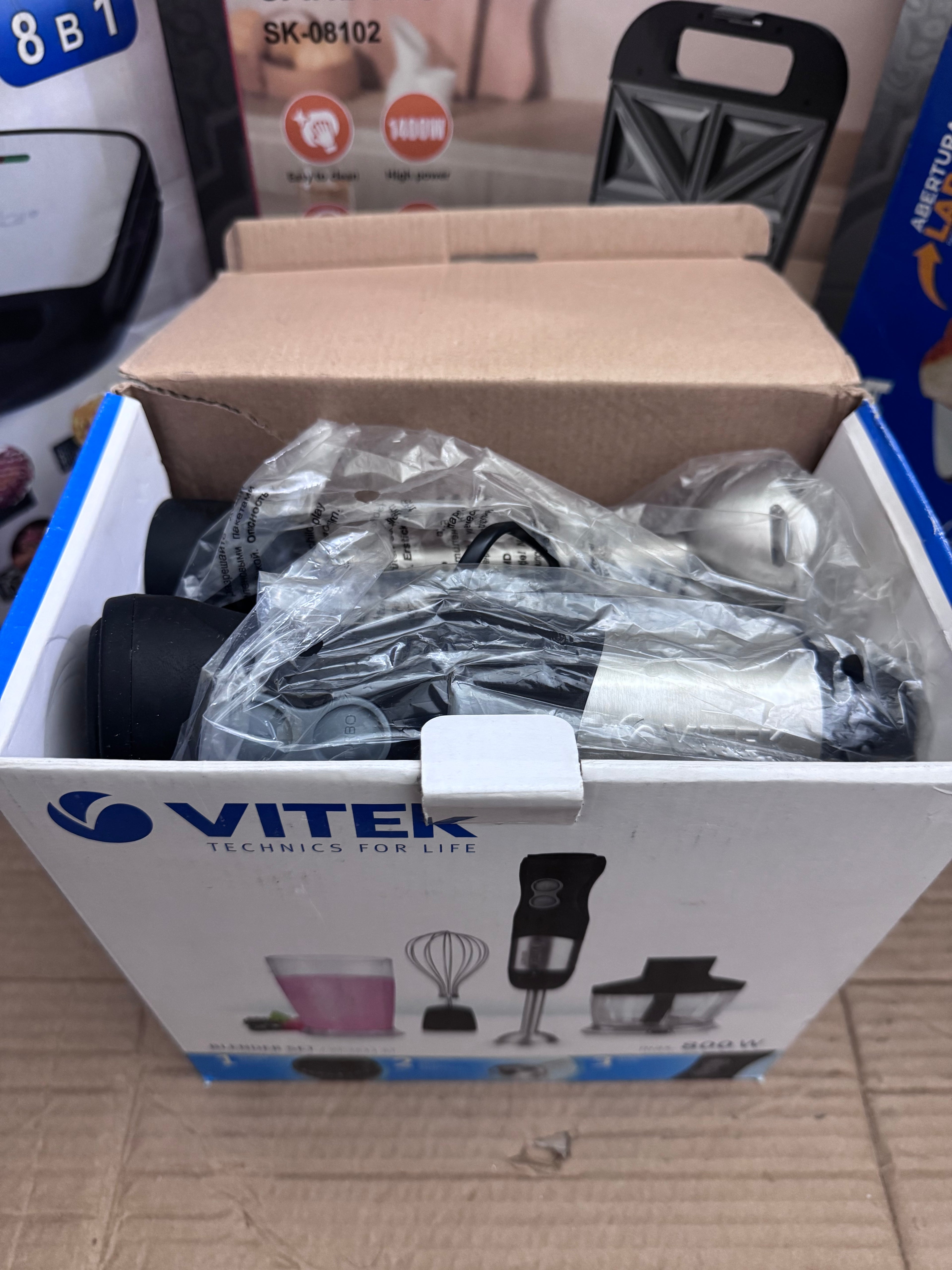 VITEK VT3411 ST Hand Blender Set 800W – Lot Imported | Multi-Function Blender for Kitchen