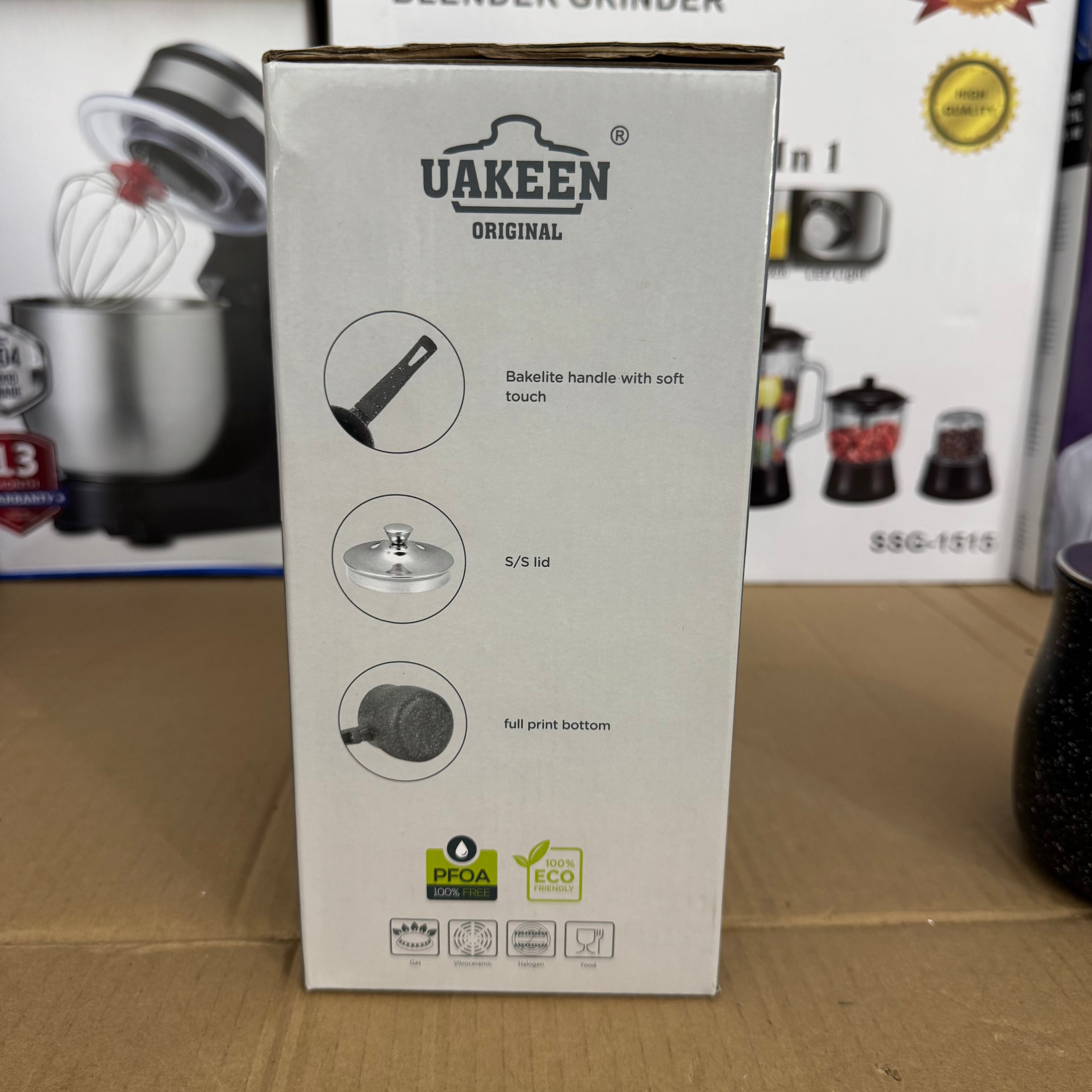 UAKEEN 6-Piece Granite Coffee Pot Set with Lids - Non-Stick Turkish Briki Set