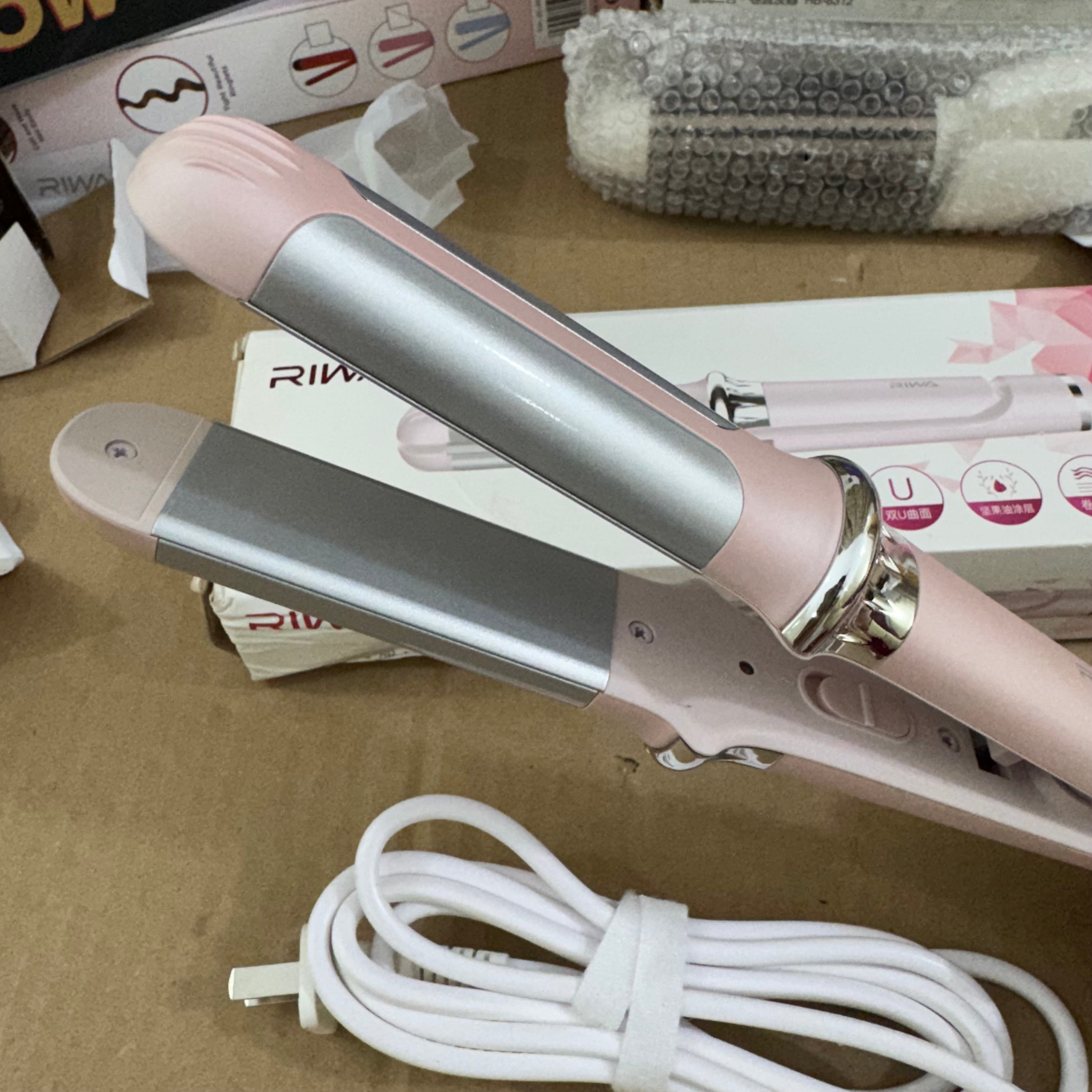 RIWA 2-in-1 Mini Hair Curler & Straightener RB-8318