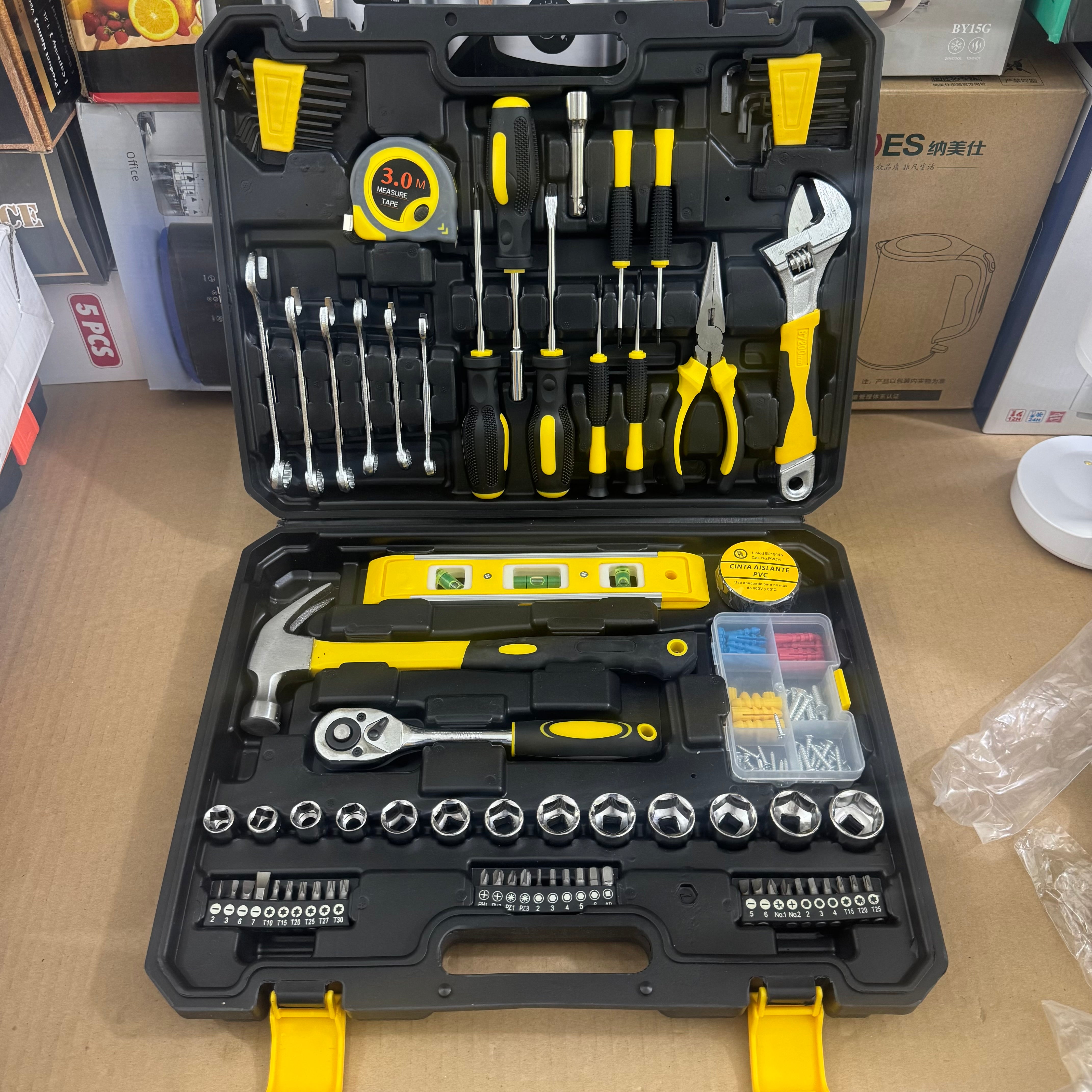 108-Piece Universal Tool Kit - Complete Home DIY Hardware Set with
