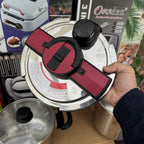 Uniqui 18/10 Stainless Steel Pressure Cooker Set - 8-Piece Multi-Size (5L + 7L) Induction Compatible Cookware with Steamer Basket and Glass Lid