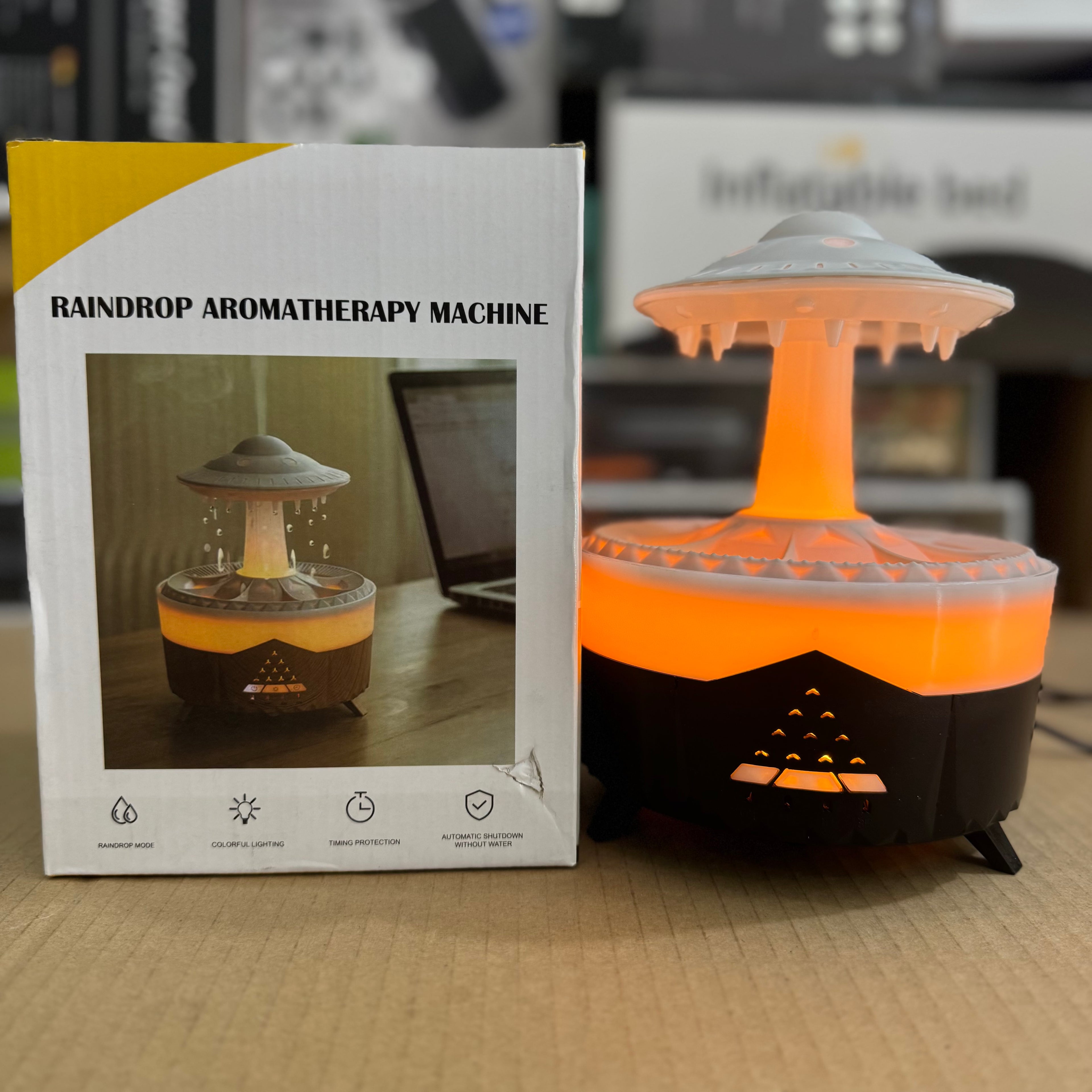 Raindrop UFO Aromatherapy Humidifier & Diffuser - Model V26 Lot Imported