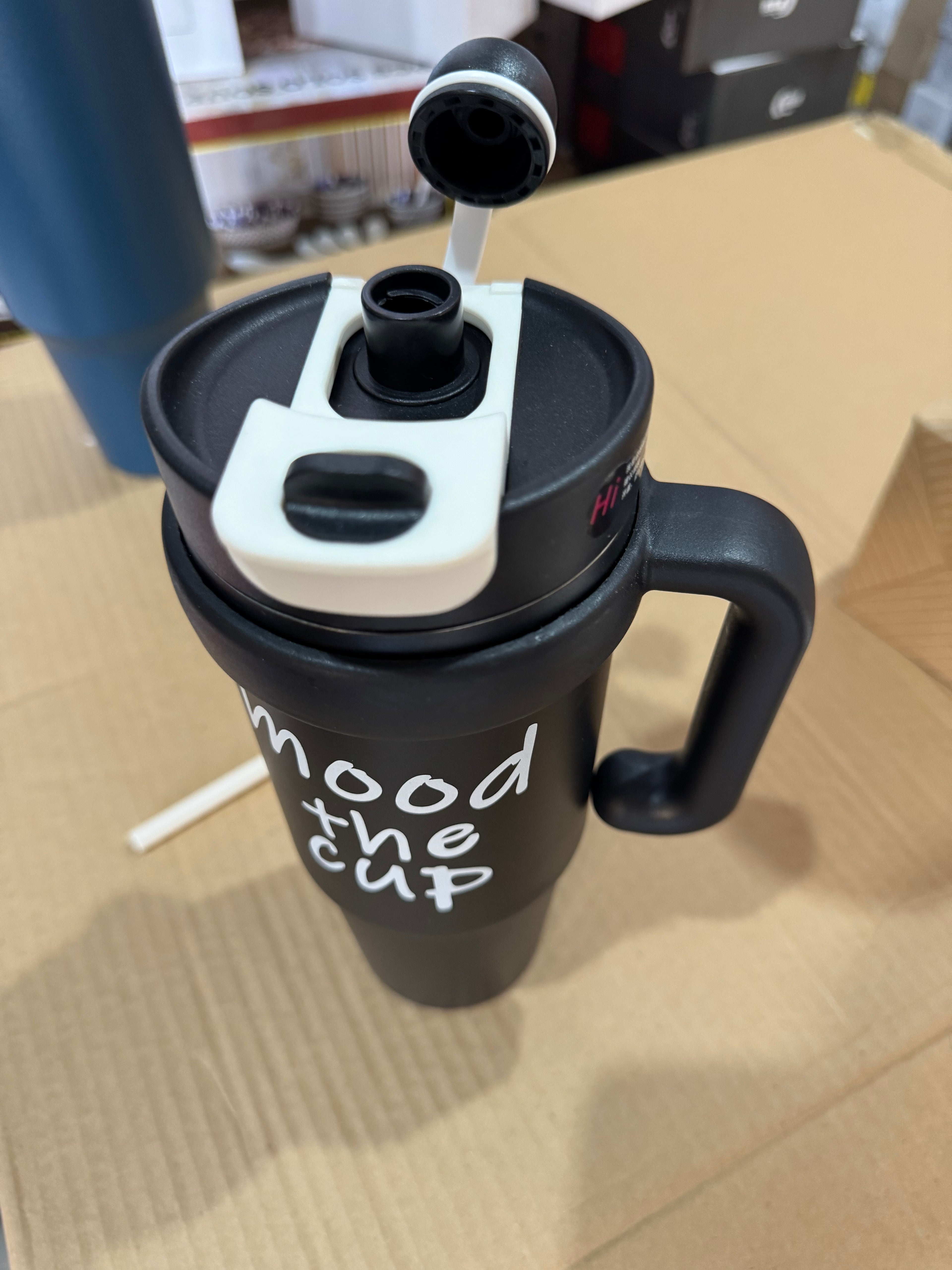 Mood the Cup 1200ml Insulated Tumbler | 40oz Travel Mug with Handle