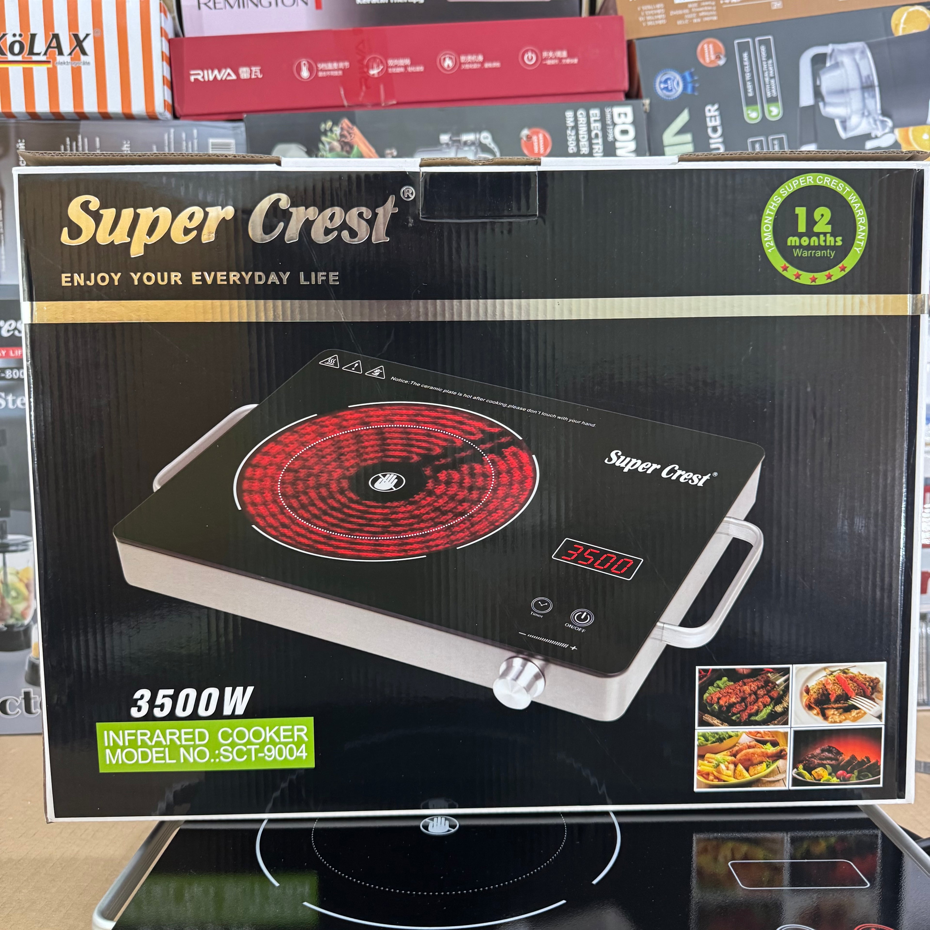 Super Crest High-Power Infrared Cooker 3500W - Model SCT-9004 6months warranty