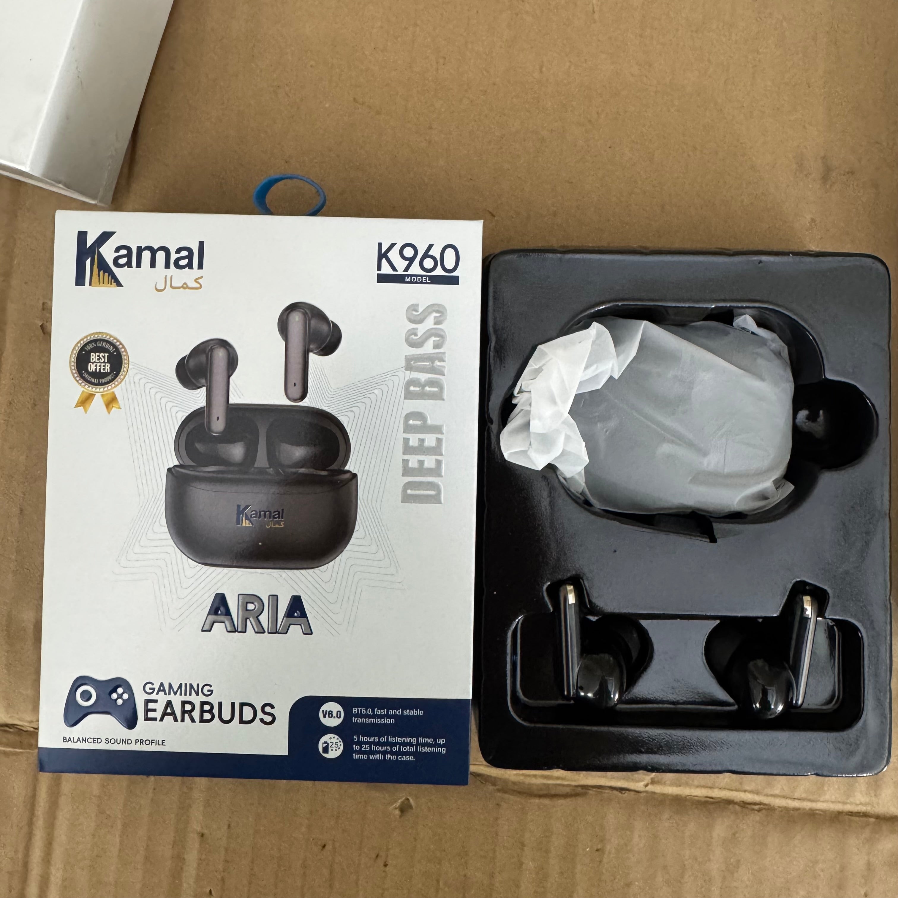 Dubai lot Imported Kamal K960 ARIA Gaming Earbuds Bluetooth 5.0