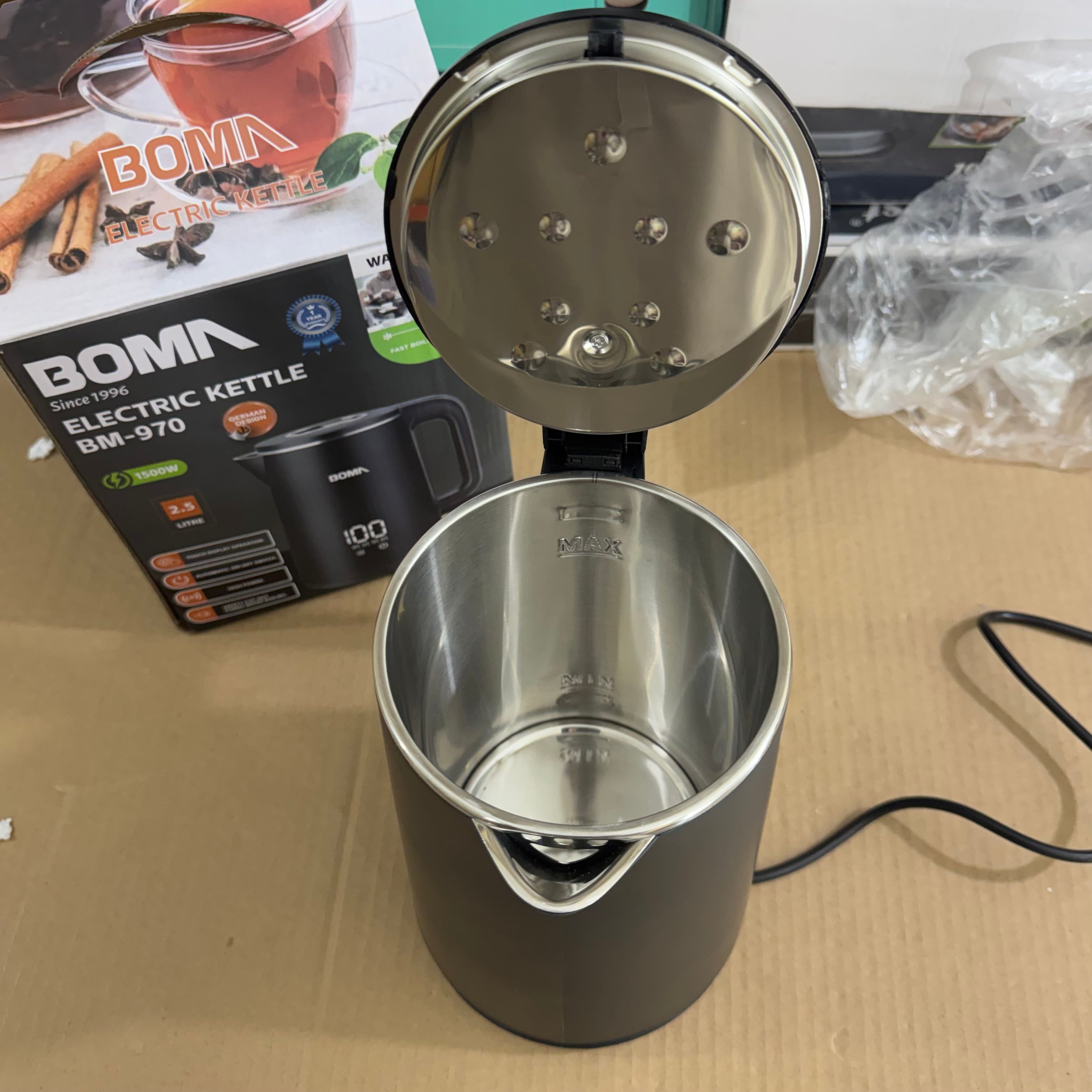 BOMA Digital Electric Kettle 2.5L 1500W - Model BM-970 Lot Imported