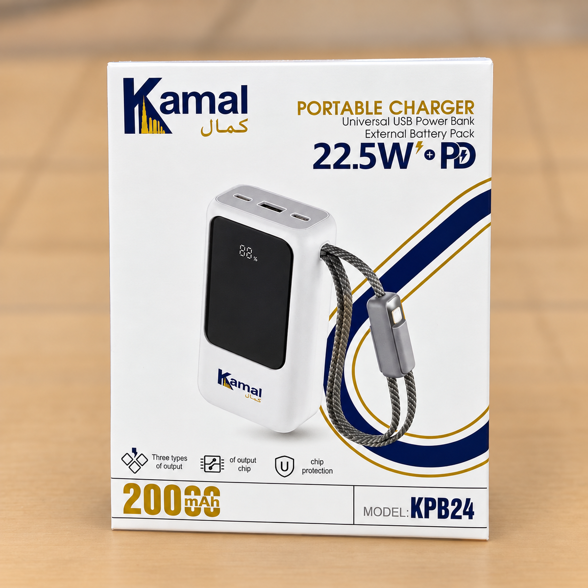 Kamal 20000mAH 22.5W PD Fast Power bank KPB24