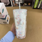 Gemini said Lot Imported Pearl Foam Double-Layer Tumbler 650ml. - BPA Free Cold Drink Cup