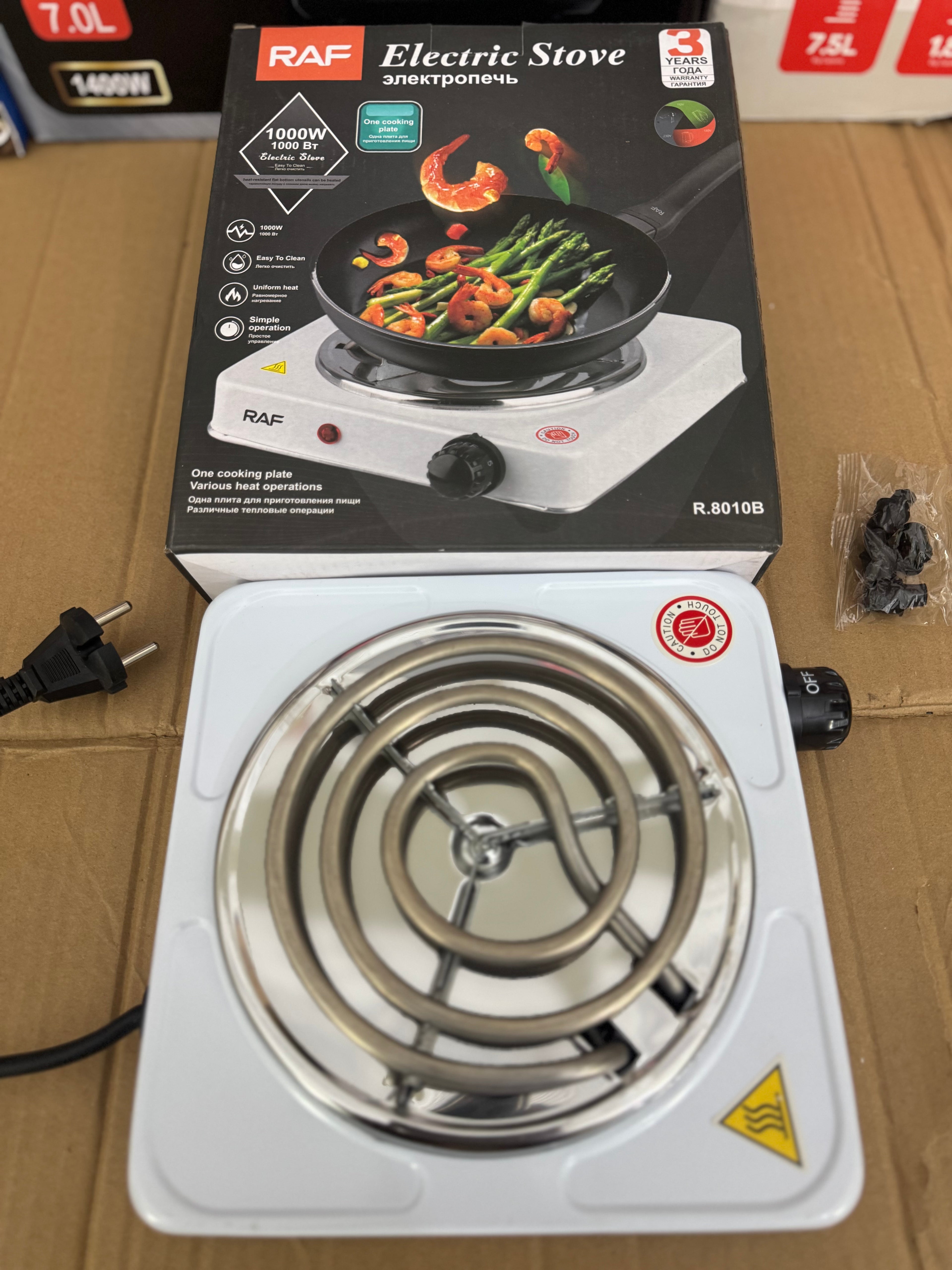RAF R.8010B Mini Electric Stove | 1000W Portable Hot Plate Countertop Burner-Europe Lot