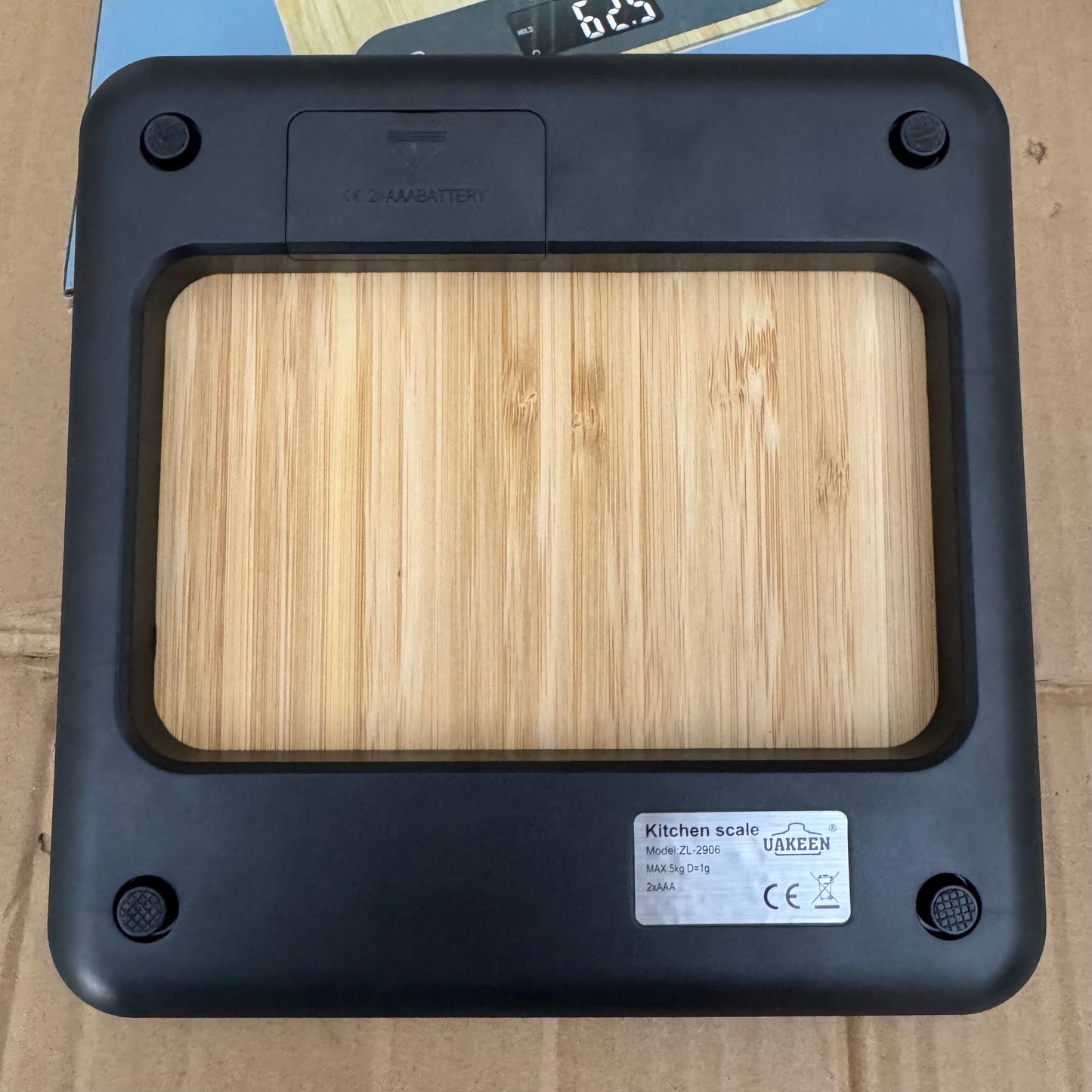 Uakeen Germany Digital Kitchen Scale | Bamboo Wooden Weighing Machine