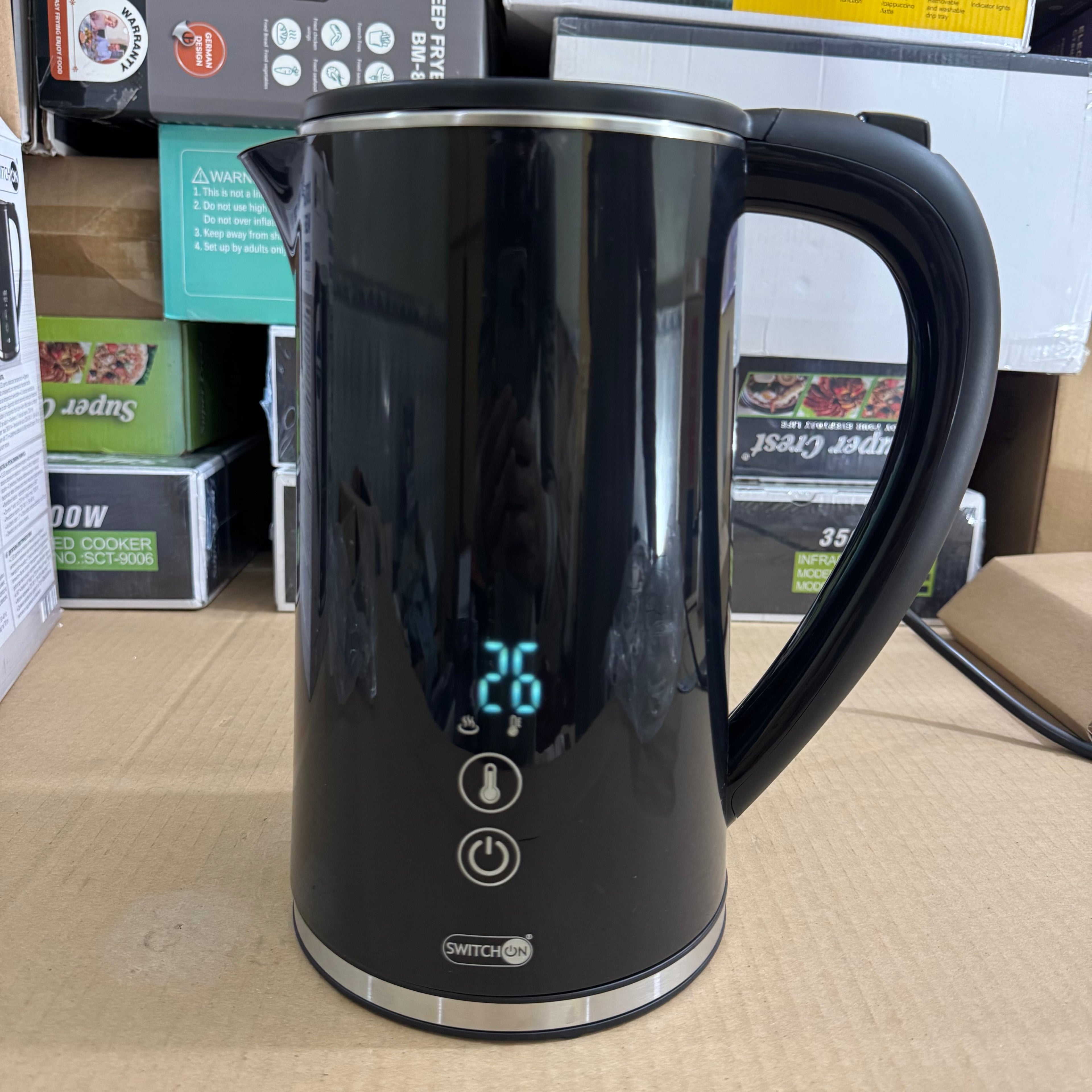 Switch On Digital Electric Kettle 1.7L 3000W - Premium Edition - Lot Imported