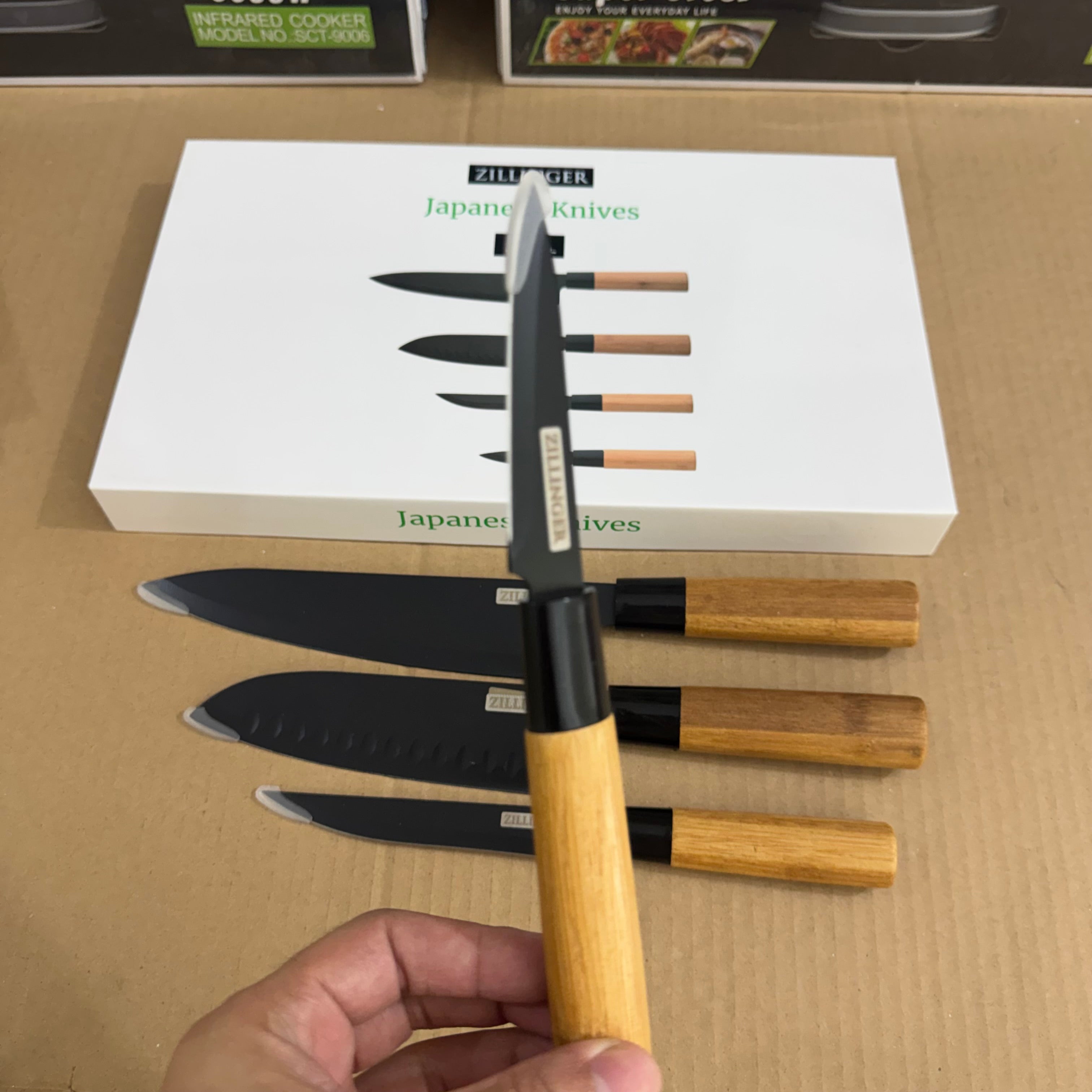 ZILLINGER Professional Japanese Knives 4-Piece Set - ZL-01 Lot Imported