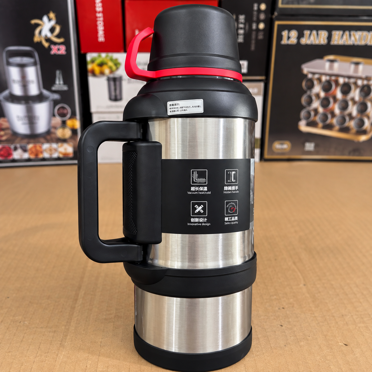 D KADI 3.6L Stainless Steel Vacuum Flask – 48 Hours Hot & Cold Thermal Bottle for Travel & Outdoor Use