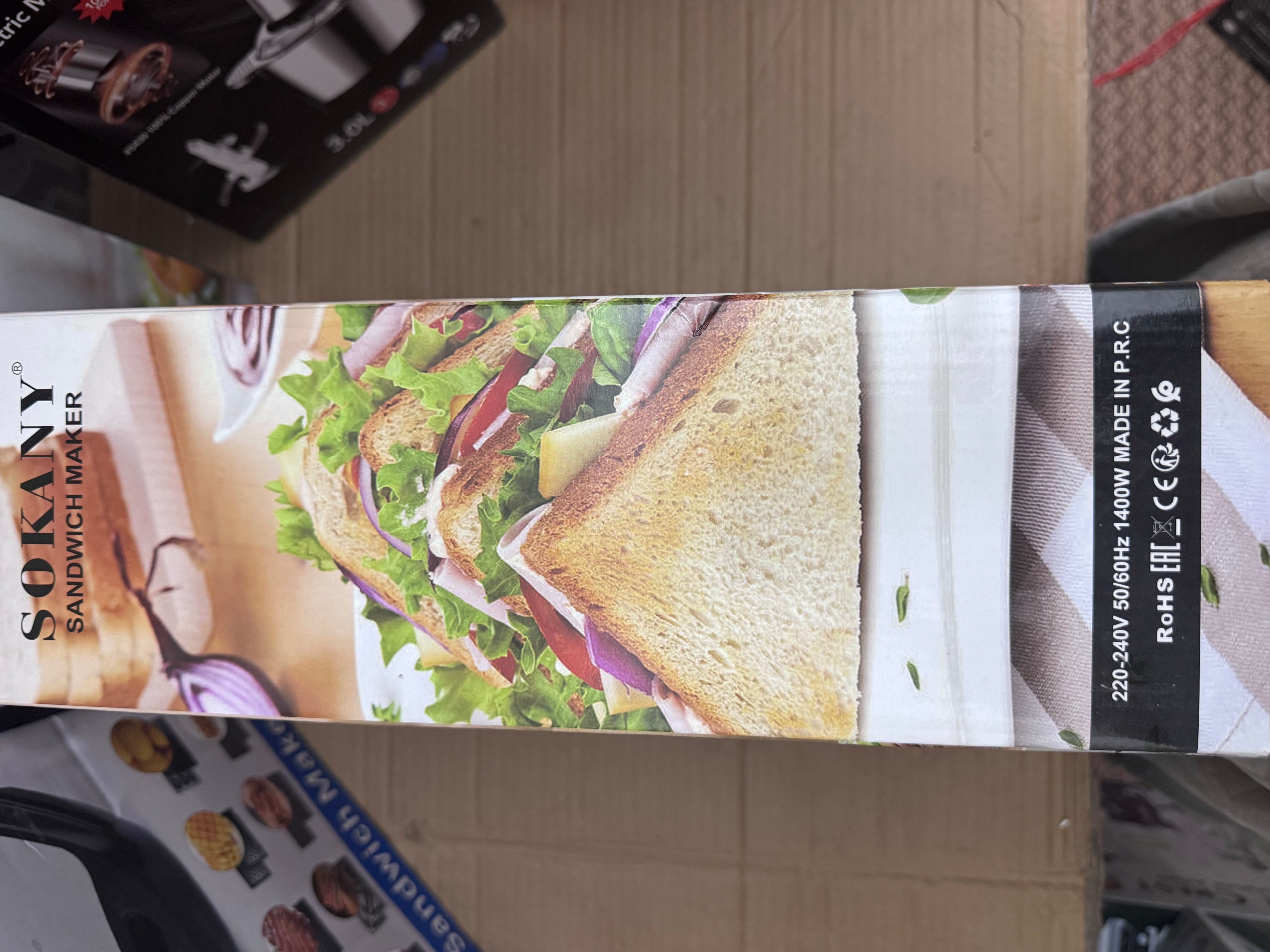 Lot Imported Sokany Sandwich Maker SK-08102 – 1400W Double Side Heating | Best Sandwich Maker in Pakistan