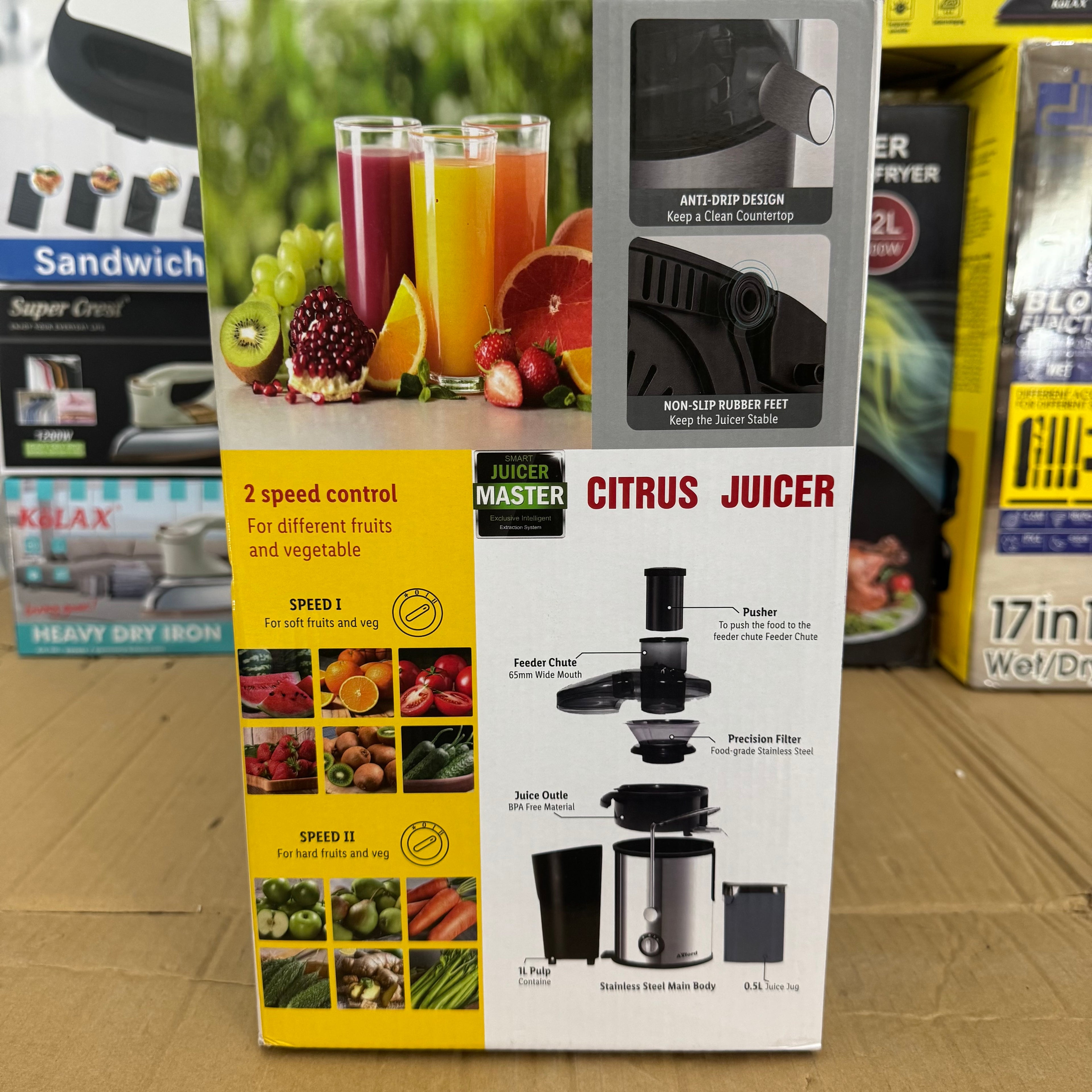 Lot Imported Axford Citrus Juicer Powerful Extractor