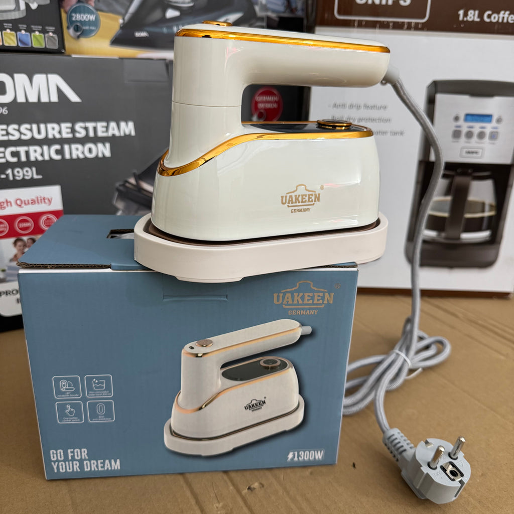 Uakeen Germany 1300W Handheld Travel Steam Iron | Portable Garment Steamer