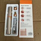 3-in-1 Rechargeable 18K Gold Plated Hair Remover & Eyebrow Trimmer