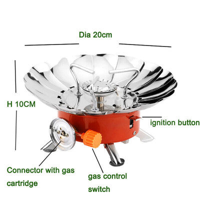 Windproof Camping Stove Portable Foldable Gas Burner – Outdoor Cooking Stove