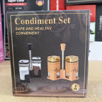 2-Piece Condiment & Spice Jar Set with Stand