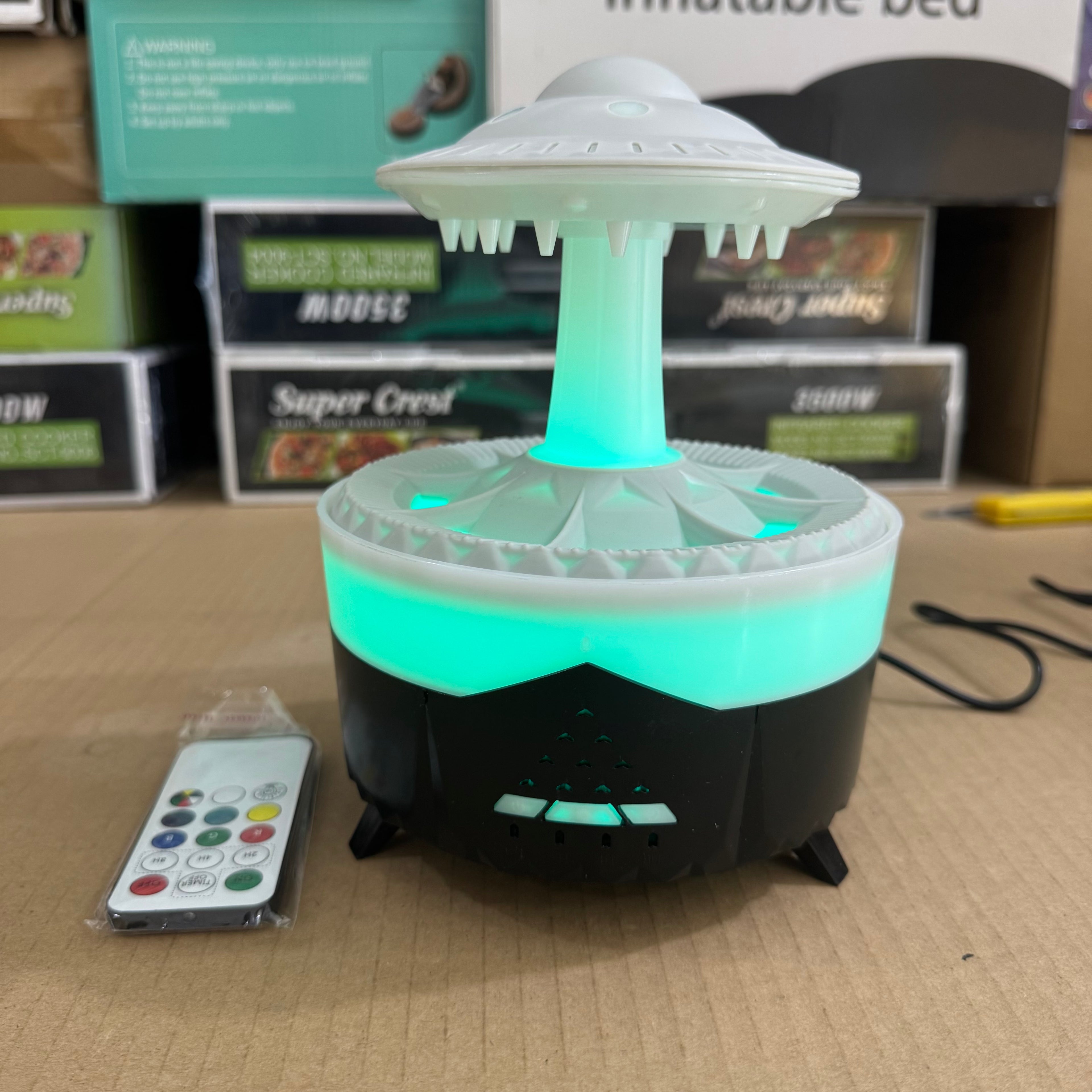 Raindrop UFO Aromatherapy Humidifier & Diffuser - Model V26 Lot Imported