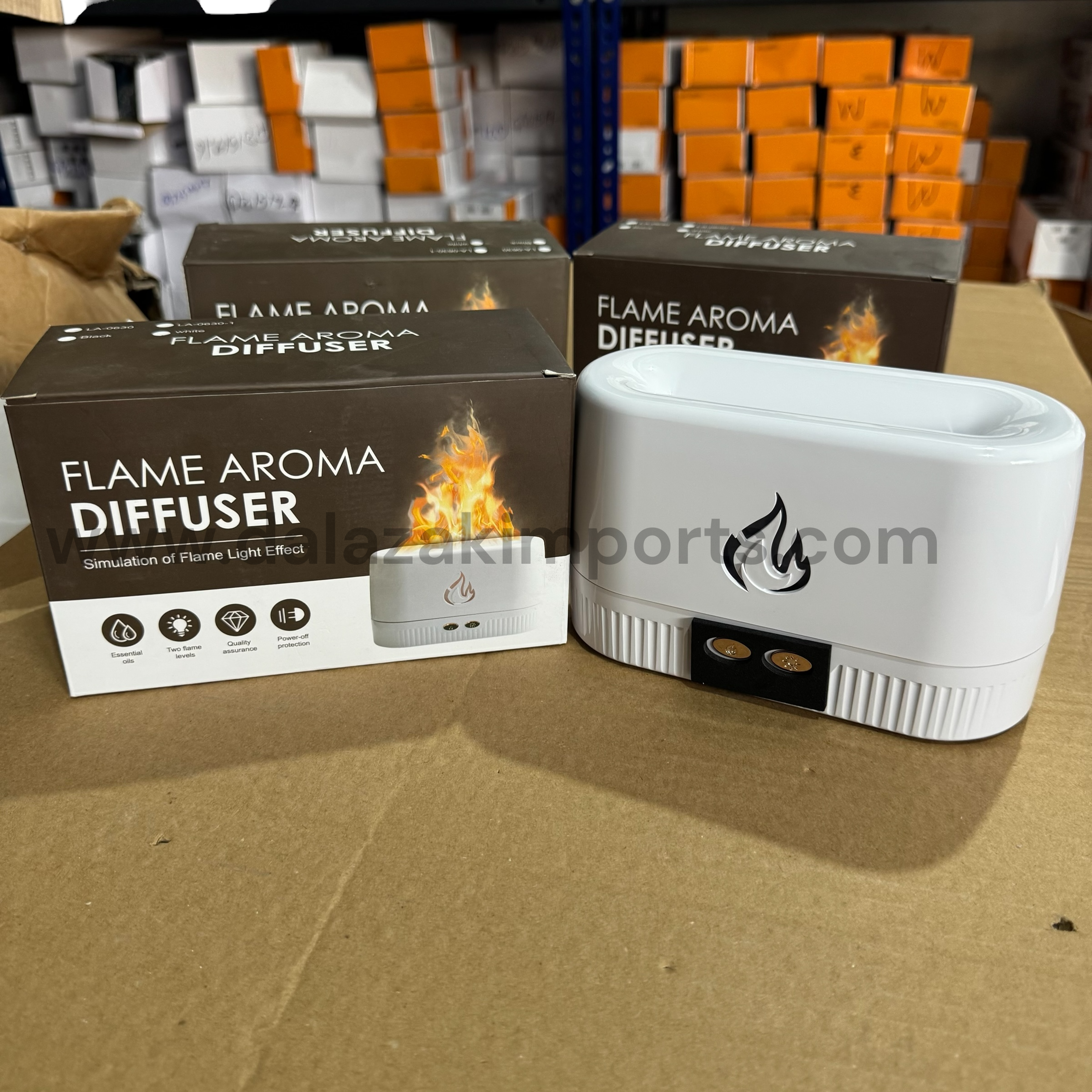 Import Diffuser Flame Aroma Diffuser & Essential Oil Humidifier LA-0630-1 Lot Imported ...