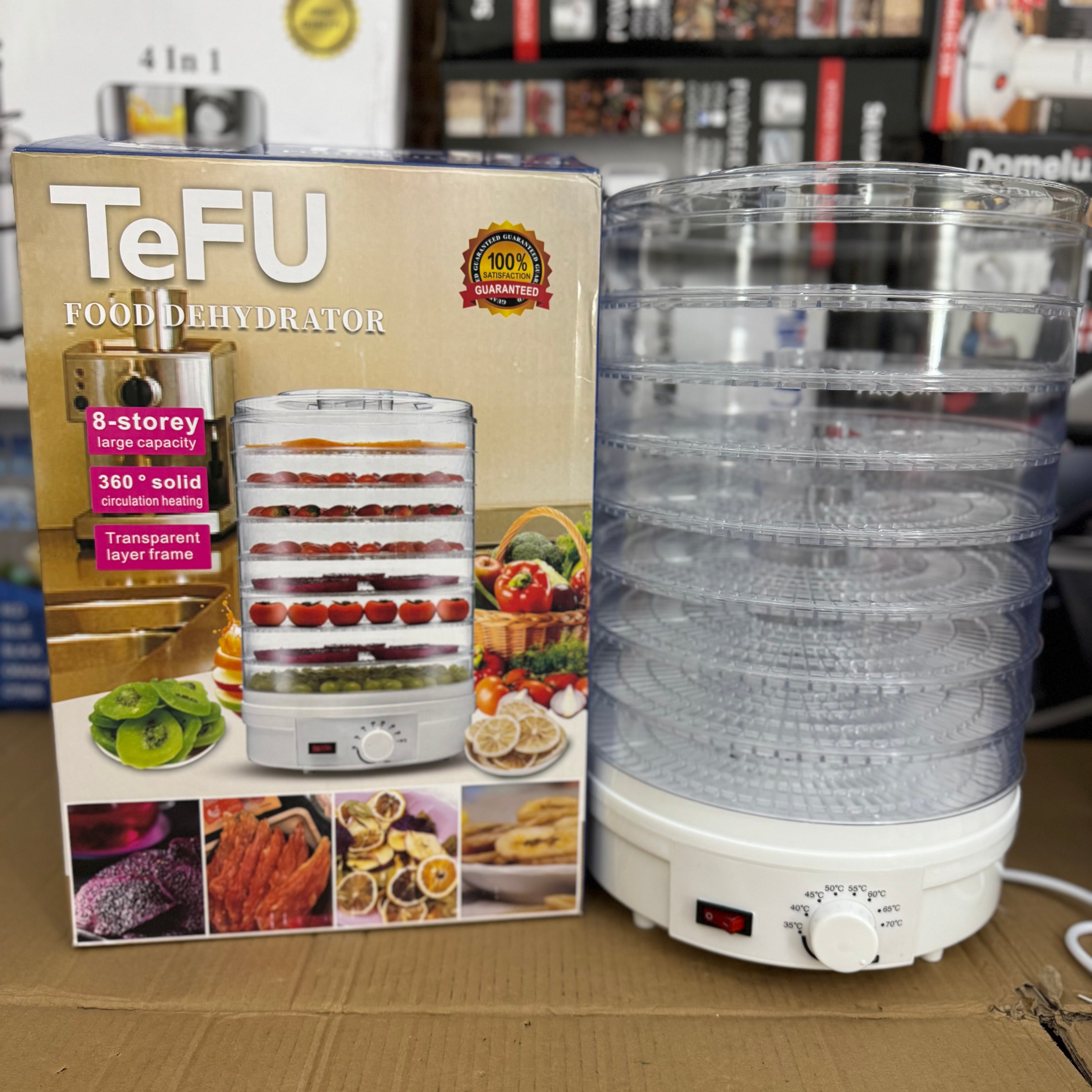 TeFu 8-Tray Food Dehydrator Machine – 360° Lot Imported