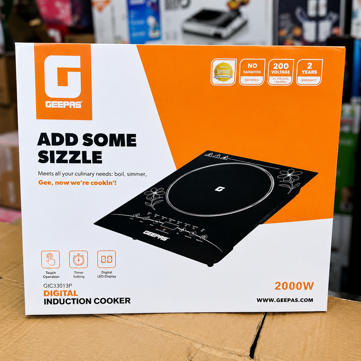 Geepas 2000W Digital Induction Stove GIC33013P
