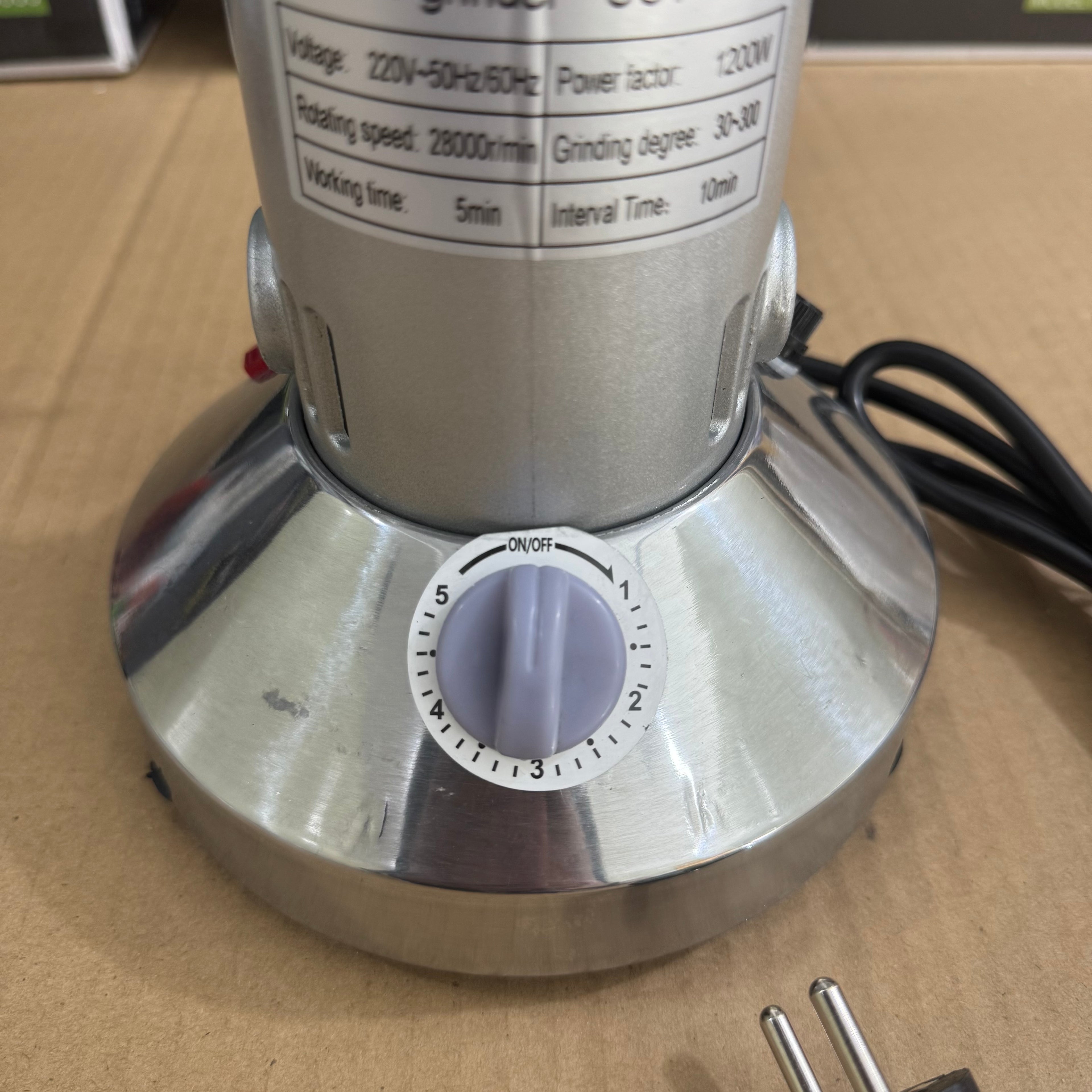 Super Crest 1200W Electric Coffee Grinder - SCT-200g/250g Lot Imported