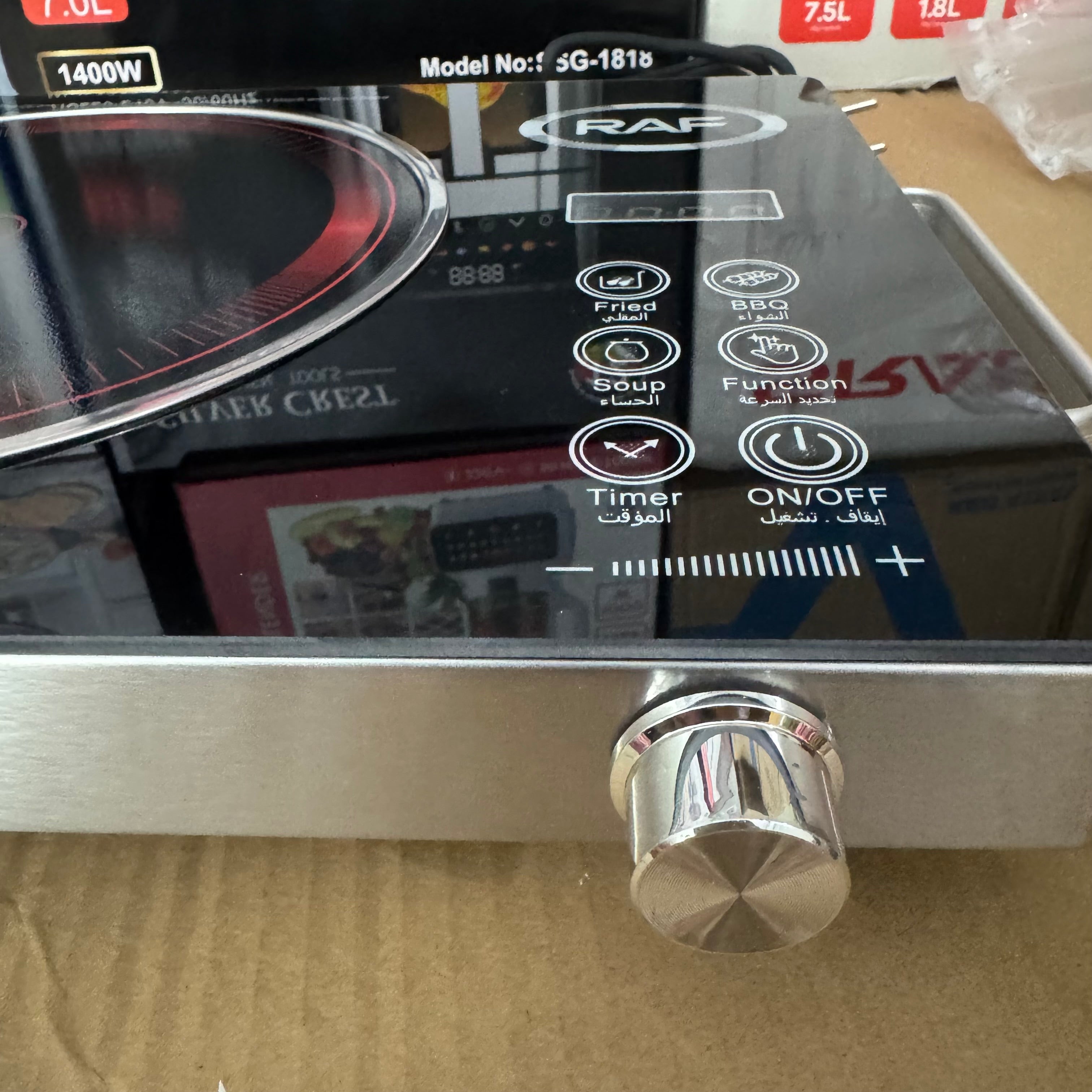 RAF R.8019 Professional Infrared Cooker | 3500W High-Power Digital Glass Cooktop-Russia Lot