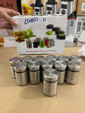 12-Piece Stainless Steel Spice Jar Set