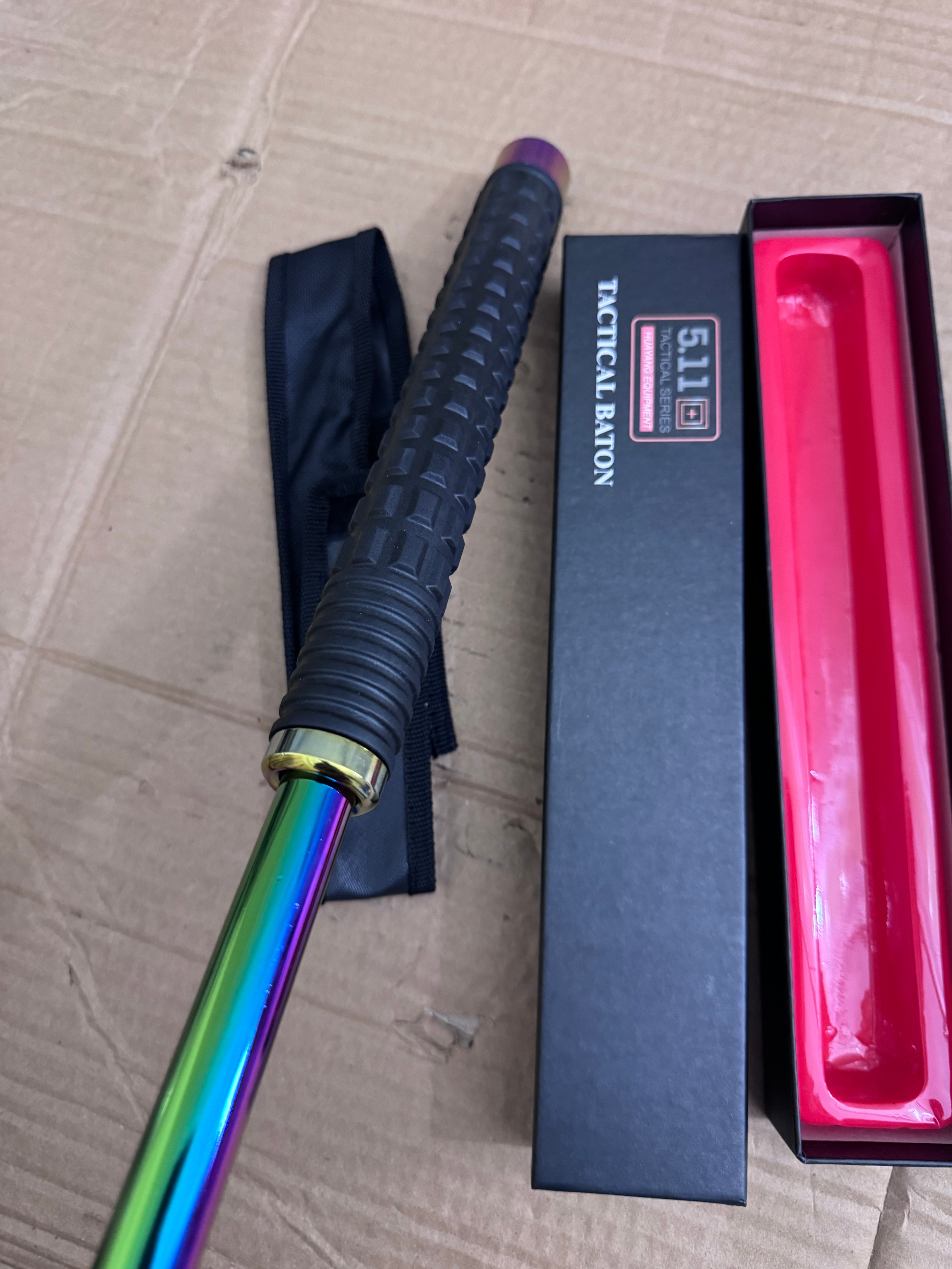 Lot Imported 5.11 Multicolor Gradient Tactical Baton | Heavy Duty Self Defense Stick – Pakistan