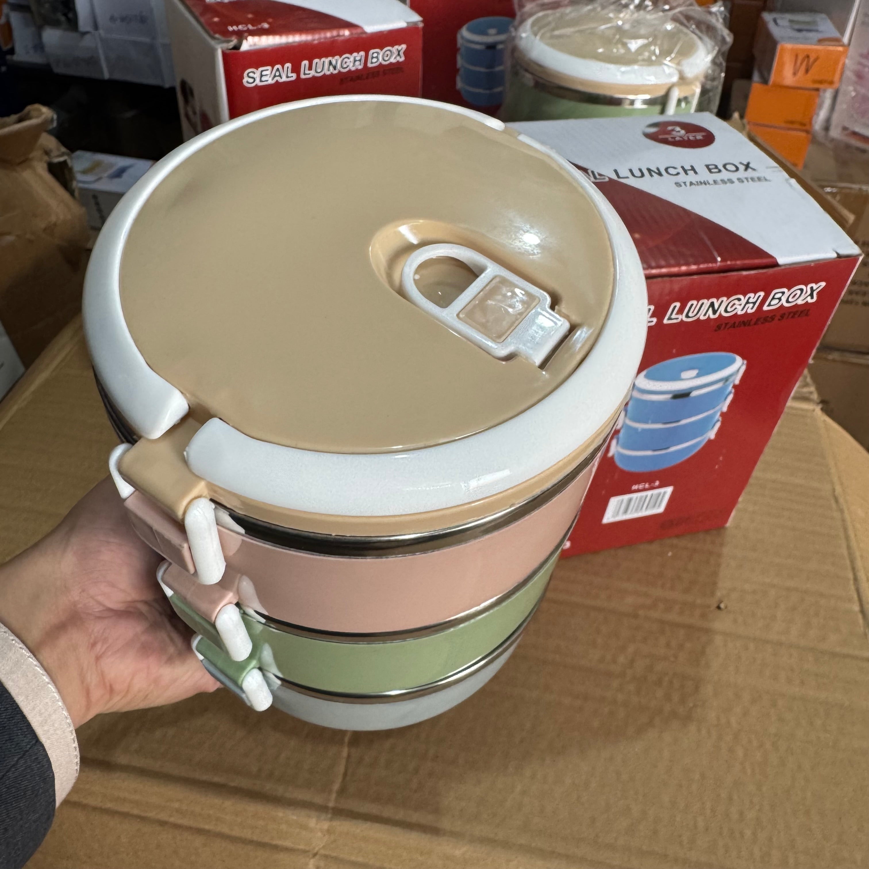 Lot Imported 3-Tier Stainless Steel Insulated Lunch Box