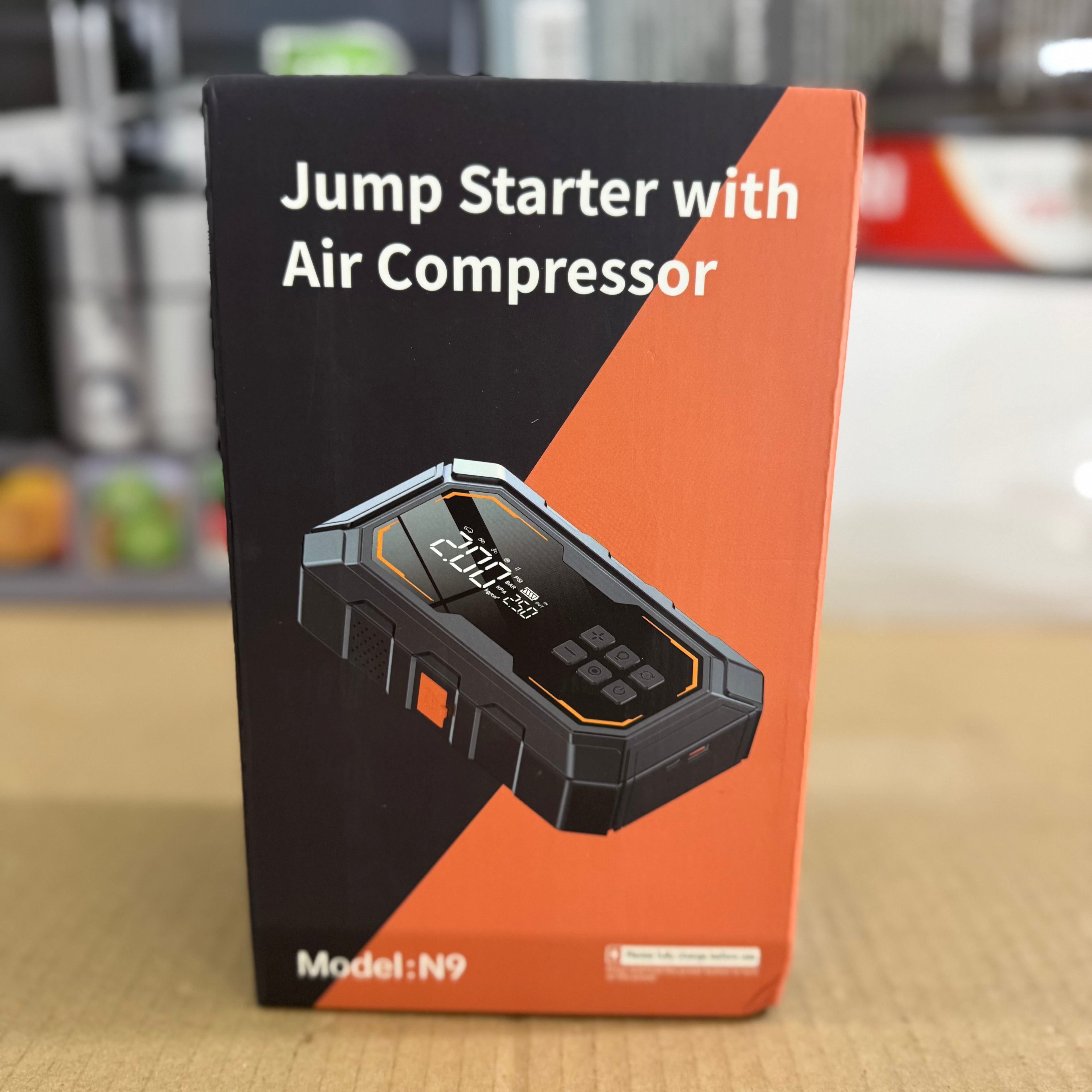 Jump Starter with Air Compressor (Model: N9) – Original Lot Imported