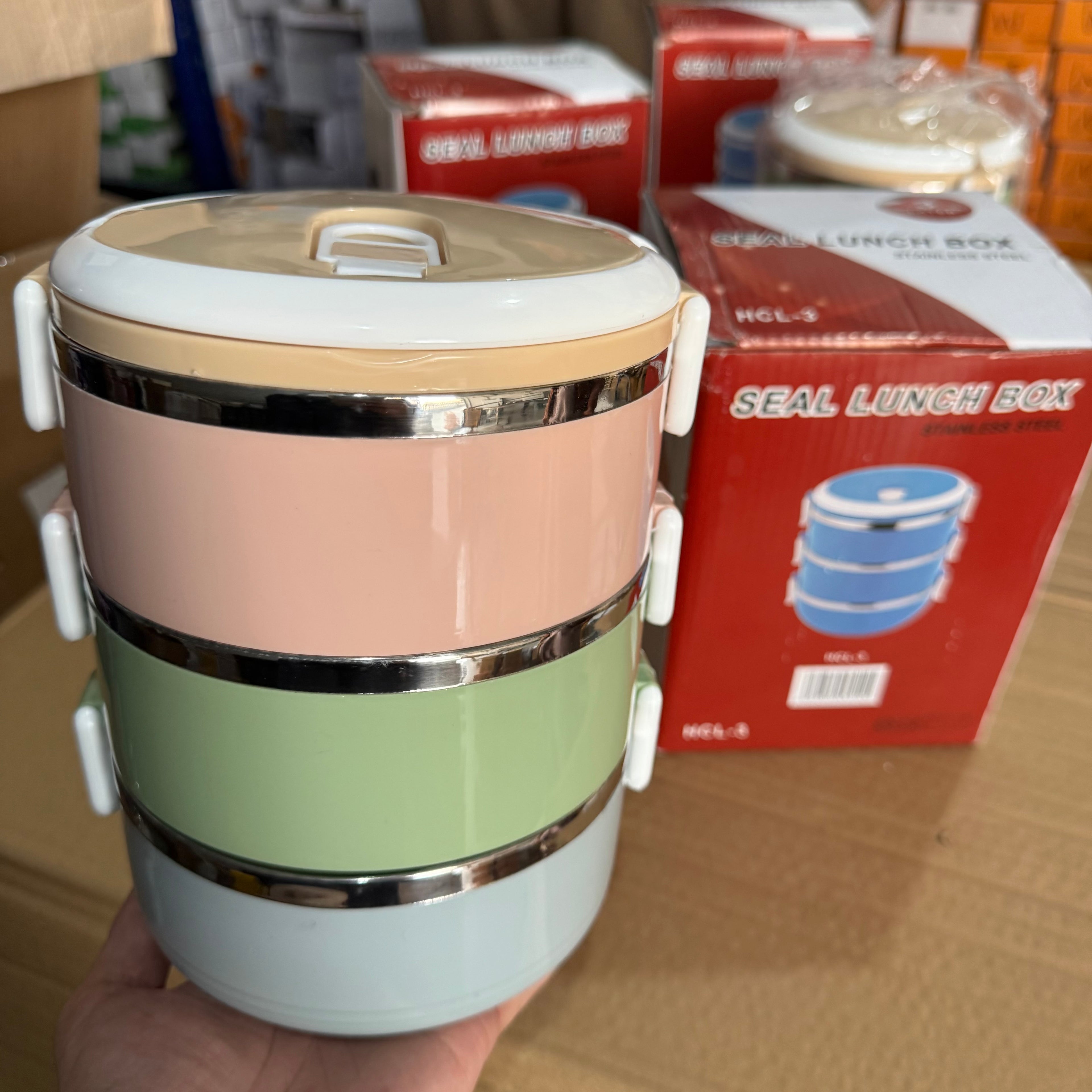 Lot Imported 3-Tier Stainless Steel Insulated Lunch Box