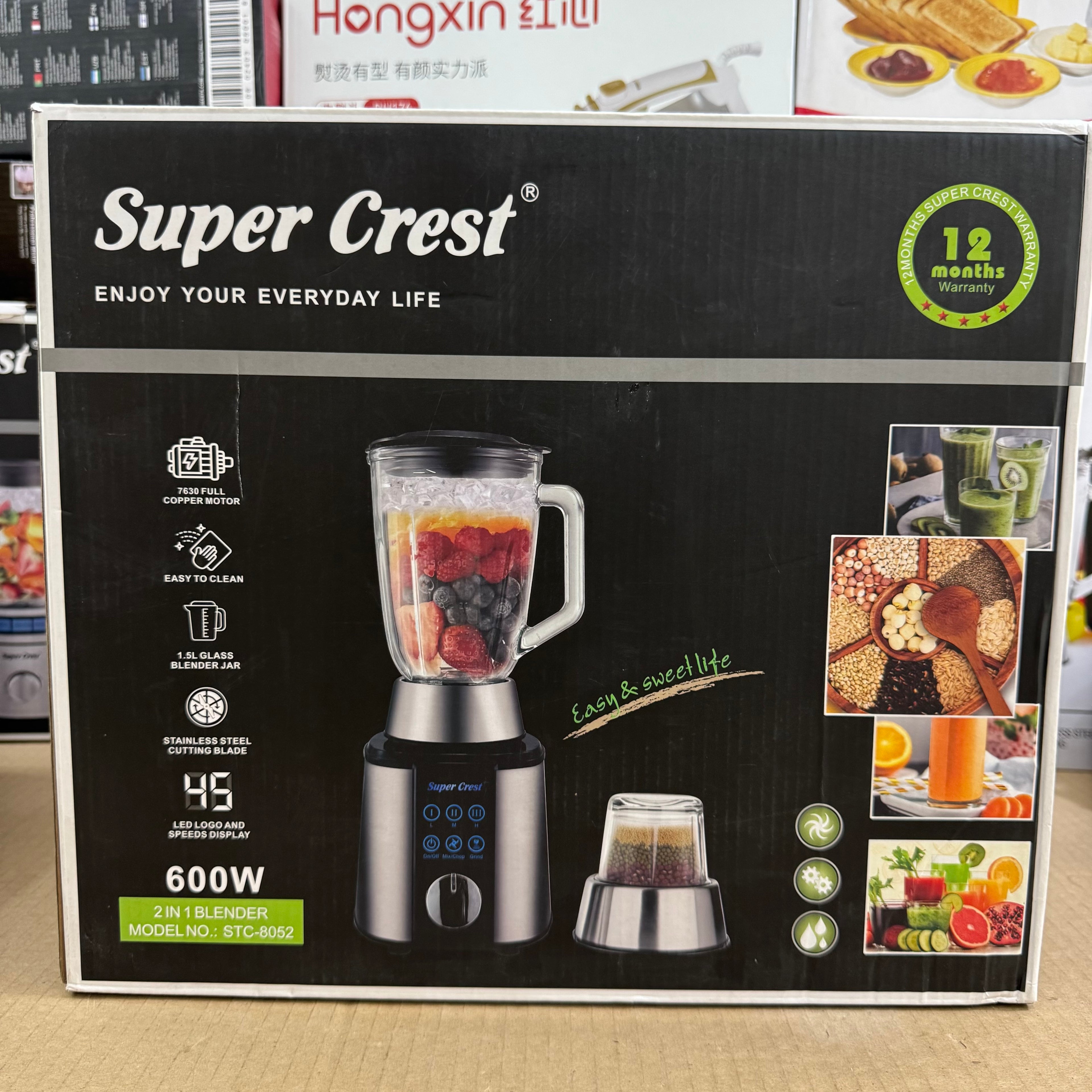 Super Crest 2-in-1 Blender & Grinder STC-8052
