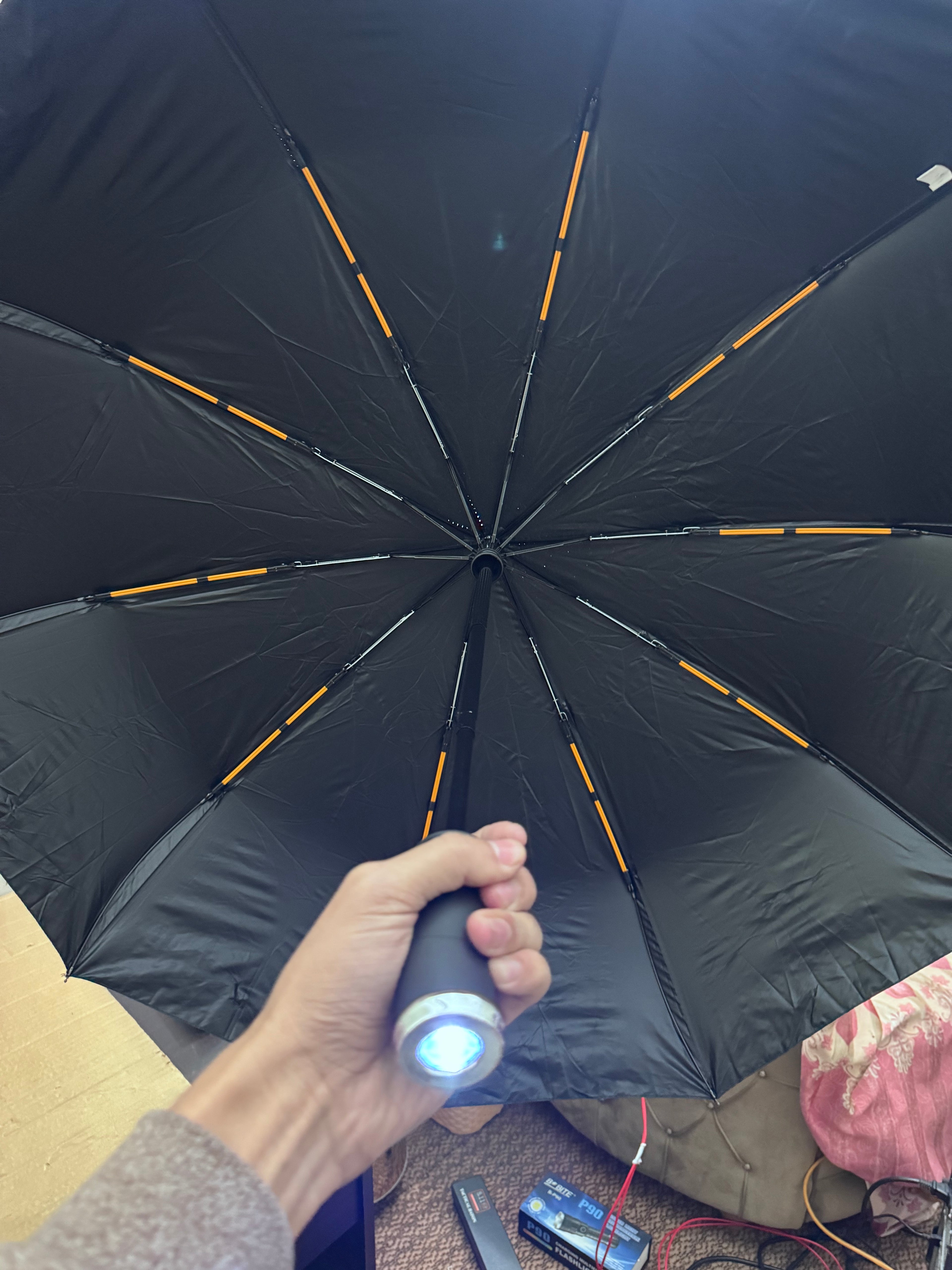 BMW Motorsport Automatic Umbrella with LED Handle Light Lot Imported