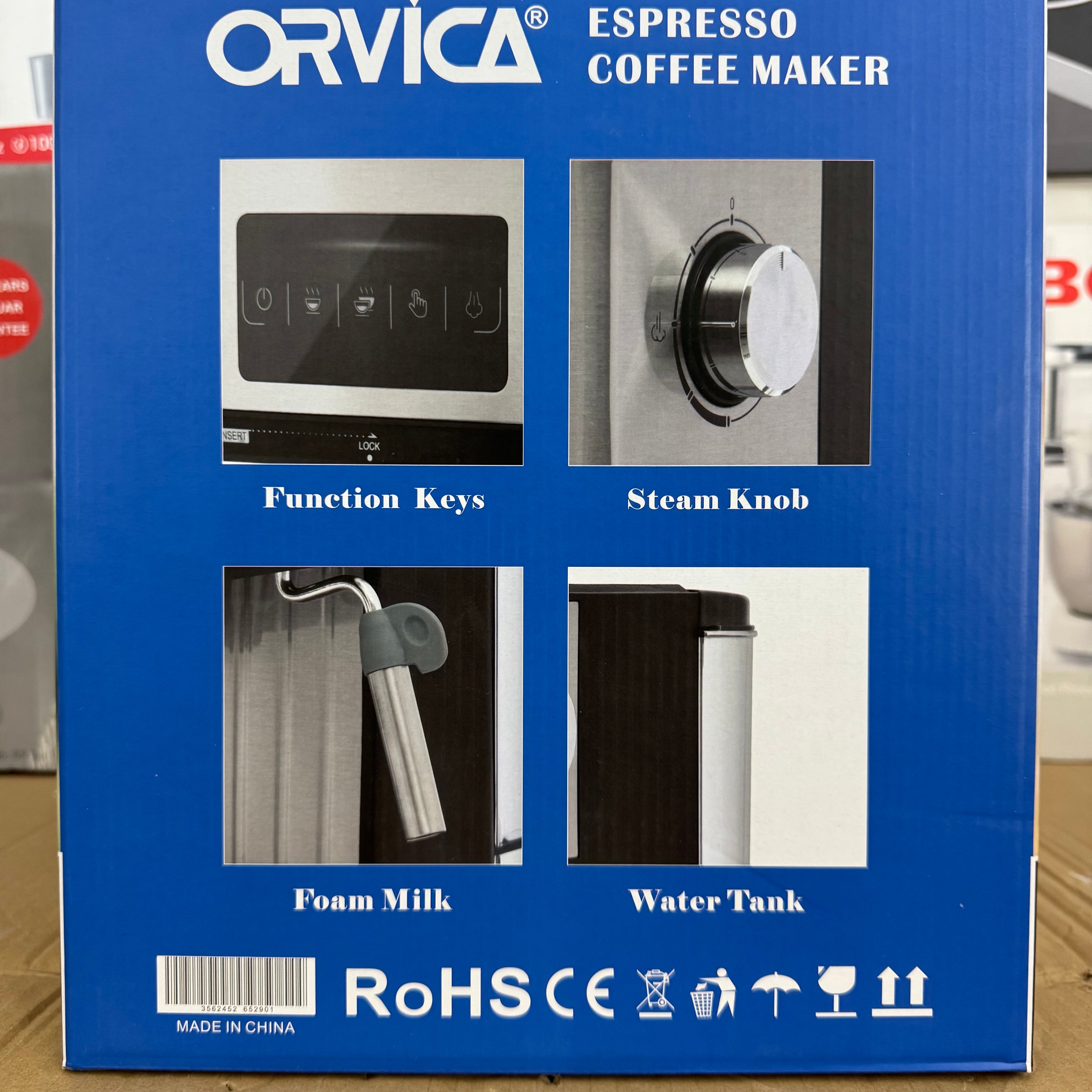 Orvica ORM-6839 Espresso Coffee Maker | 20-Bar Professional Milk Frother